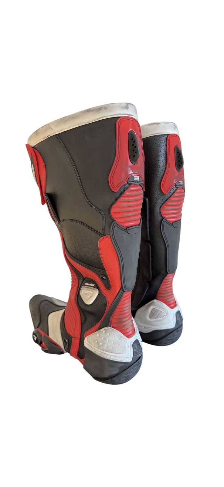 Balenciaga New Black Red White Winter 23 Biker Boots (46) Size US 13 / EU 46 - 2 Thumbnail