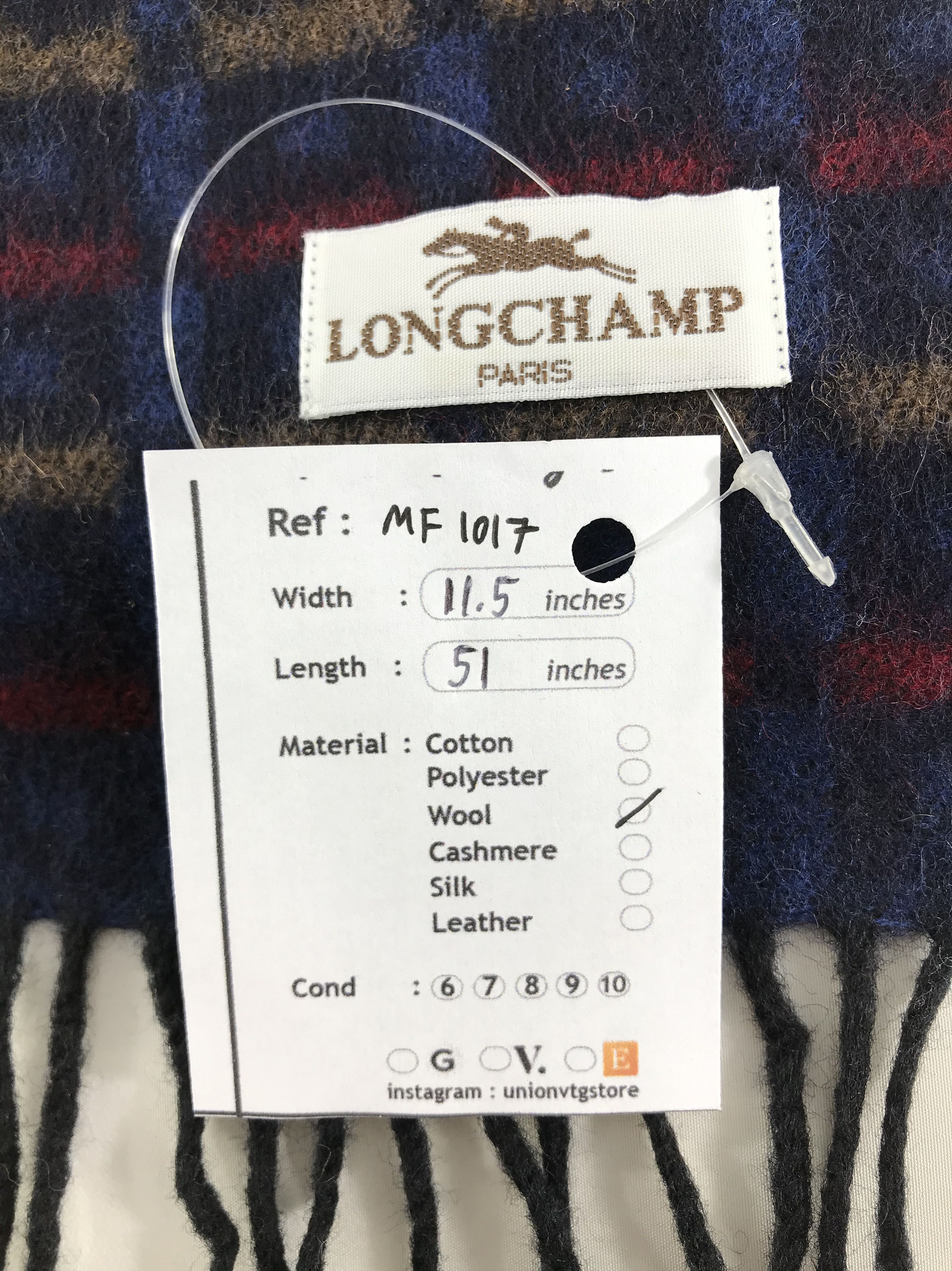 Longchamp Vintage Longchamp Scarf/Muffler/Neckwear MF1017 Size ONE SIZE - 5 Thumbnail