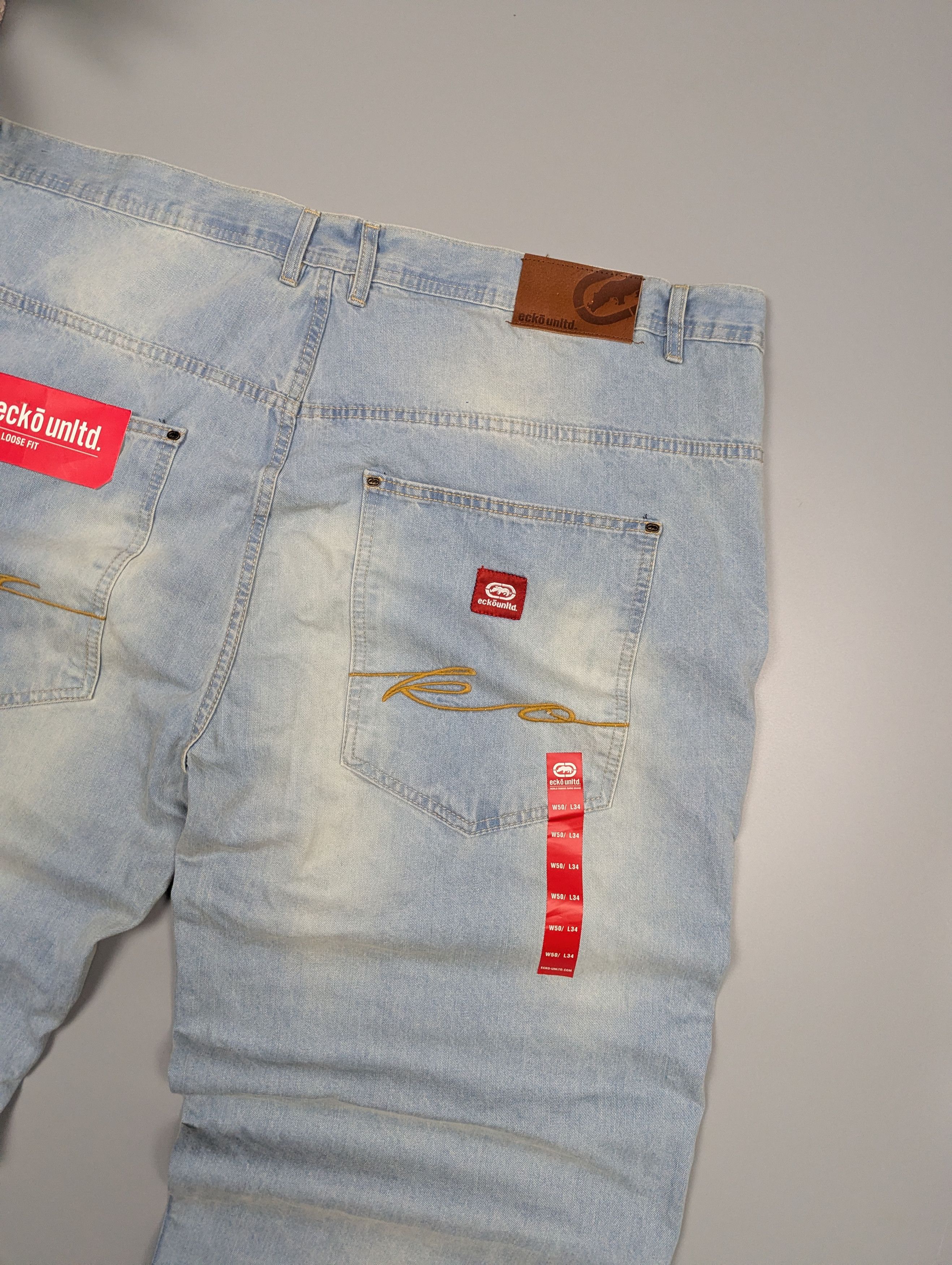 Ecko Unltd. NEW Ecko Unltd. "Fat Bro" Y2K Baggy Jeans W50 L34 Size US 44 / EU 60 - 5 Thumbnail