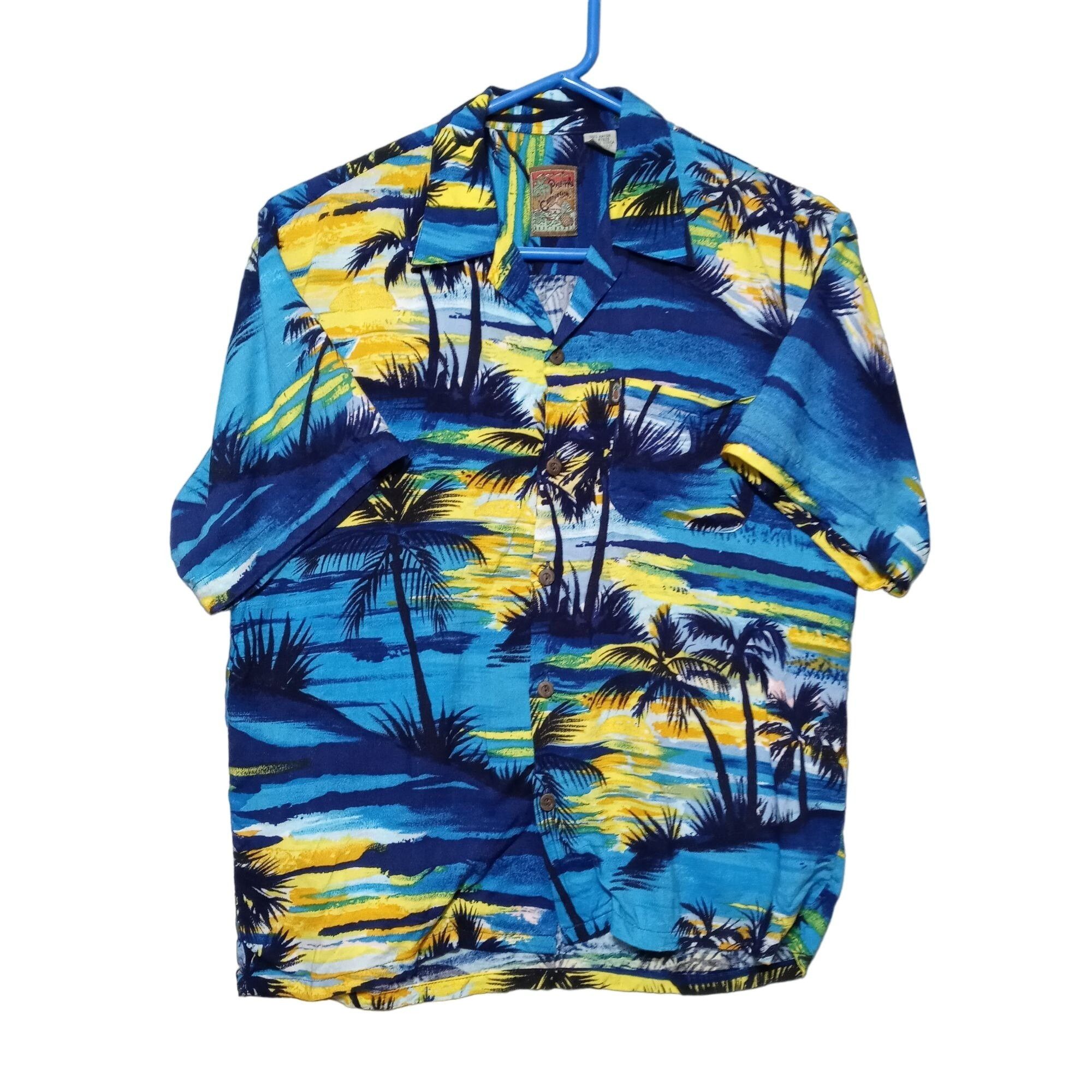 Pineapple Connection Pineapple Connection Large Hawaiian Shirt Blue Palm Tree Isl Size US L / EU 52-54 / 3 - 1 Thumbnail