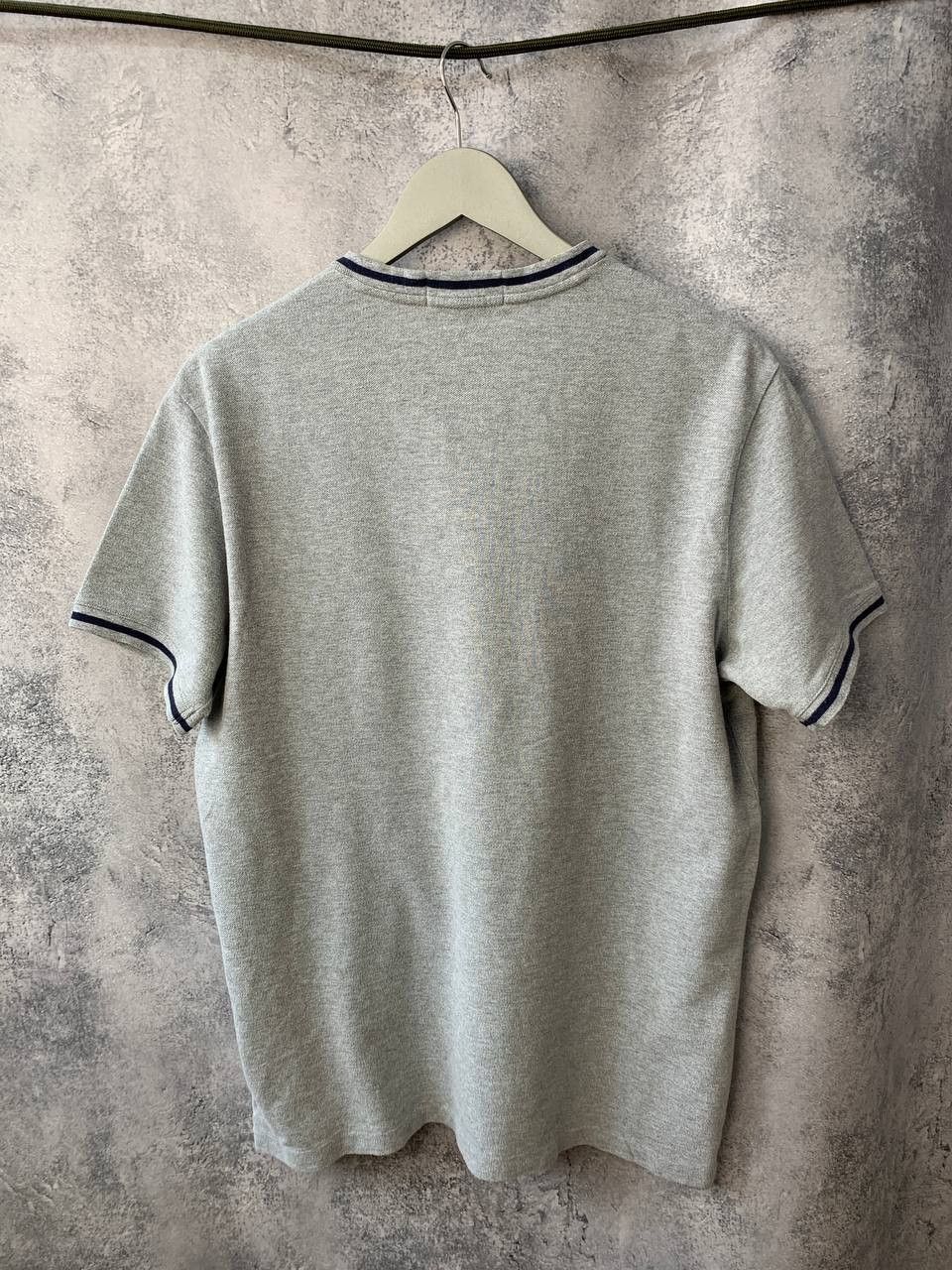 Polo Ralph Lauren × Vintage Polo Ralph Lauren Vintage 90s V-Neck T-Shirt Gray Pique Size US L / EU 52-54 / 3 - 3 Thumbnail