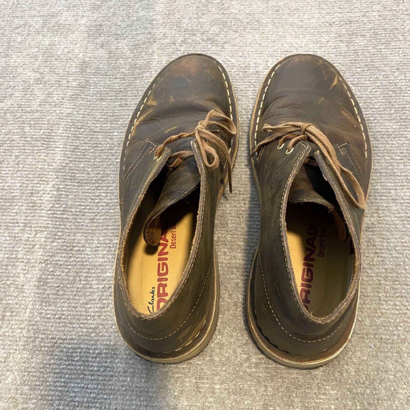 Clarks Originals Desert Boots Mens Size 8 M Brown Leather Chukka 