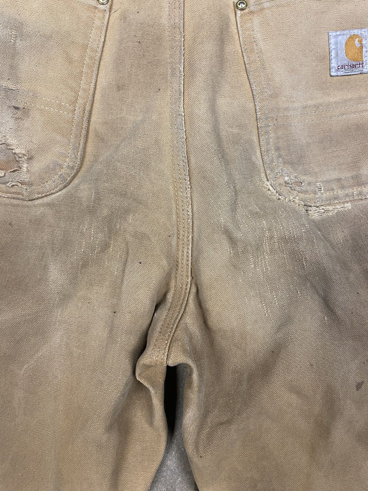 Carhartt × Vintage TAN CARHARTT DOUBLE KNEE WORK PANTS JEANS Size US 34 / EU 50 - 8 Thumbnail