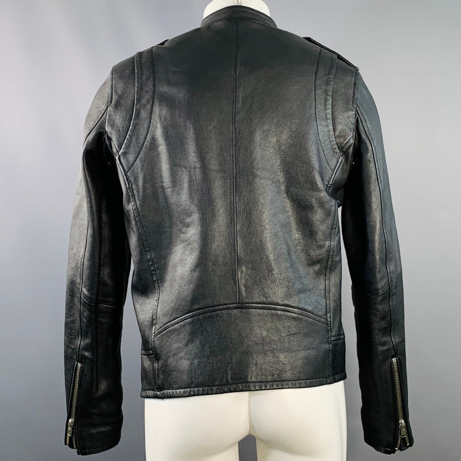 Iro IRO Size M Hydo Black Leather Moto Racer Zip Up Jacket Size US M / EU 48-50 / 2 - 4 Thumbnail