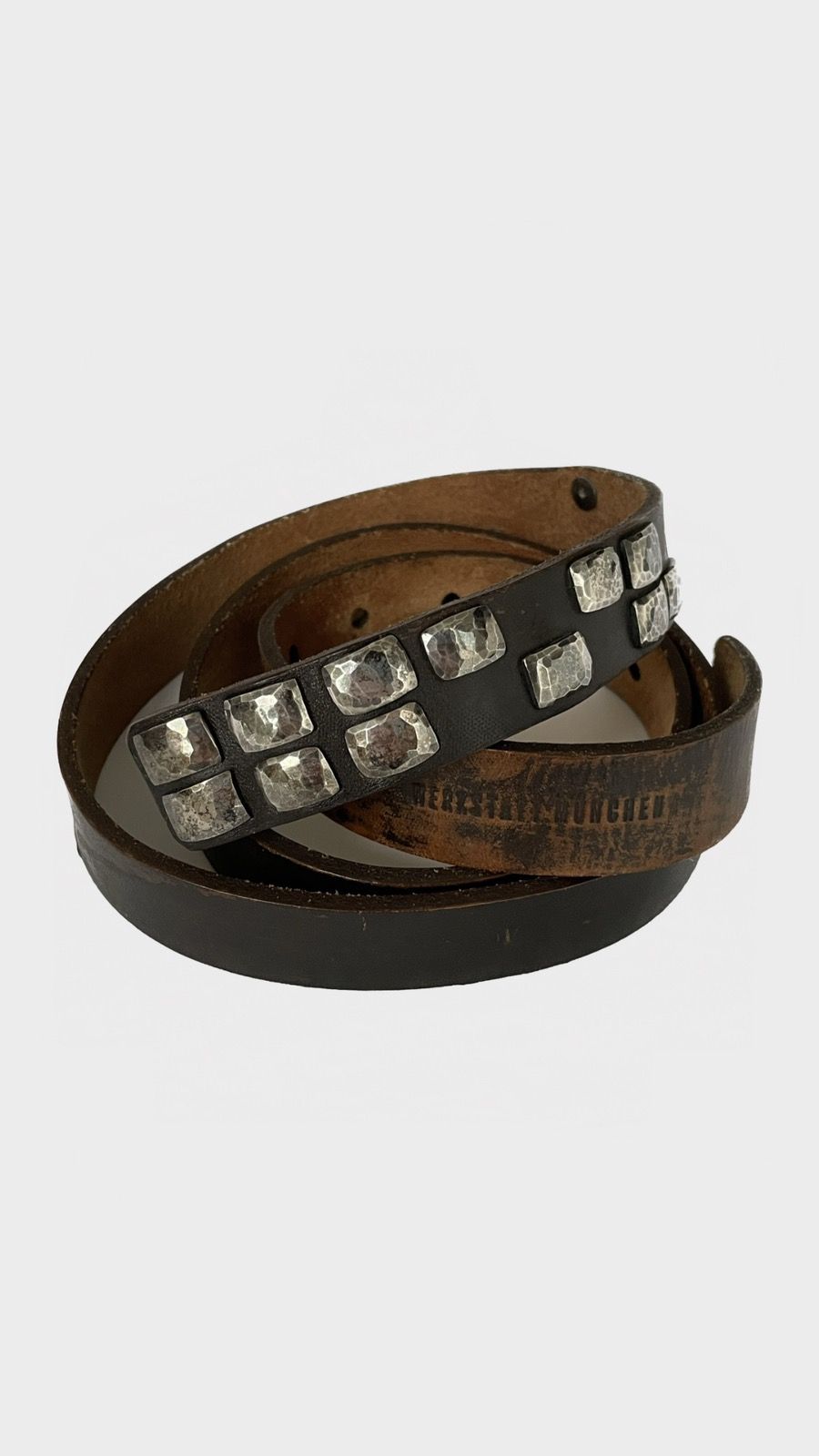 Werkstatt Munchen Studded Brown Leather Belt | Grailed