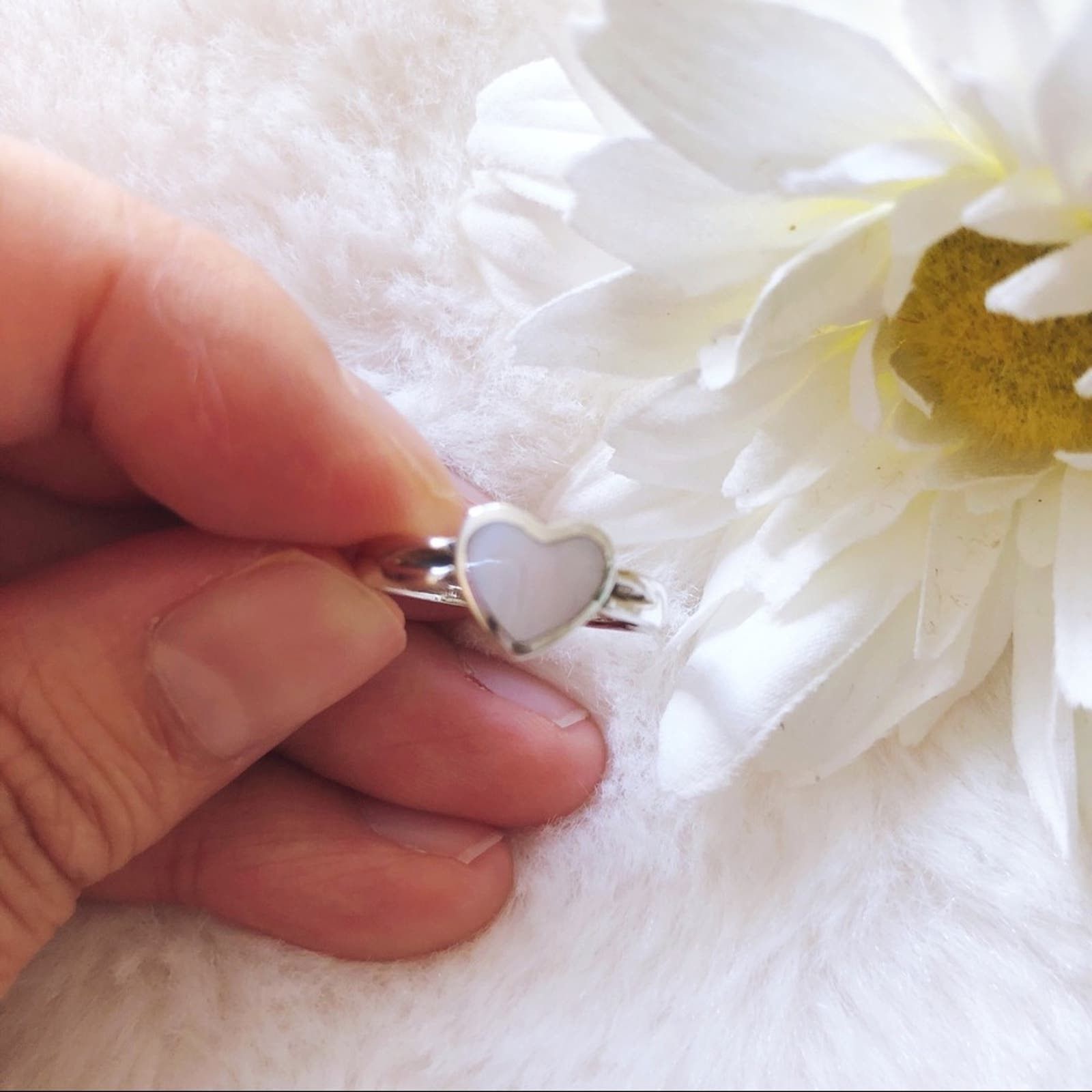 Other Sterling Silver Heart-Shaped Ring Size ONE SIZE - 12 Thumbnail