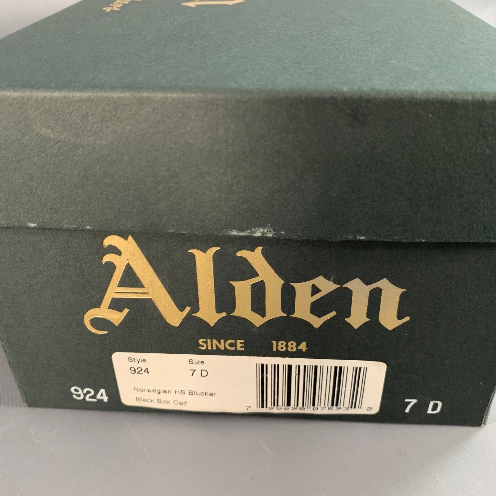 Alden Norwegian HS Blucher Black Calfskin Leather Split Toe Derby Size US 7 / EU 40 - 9 Thumbnail