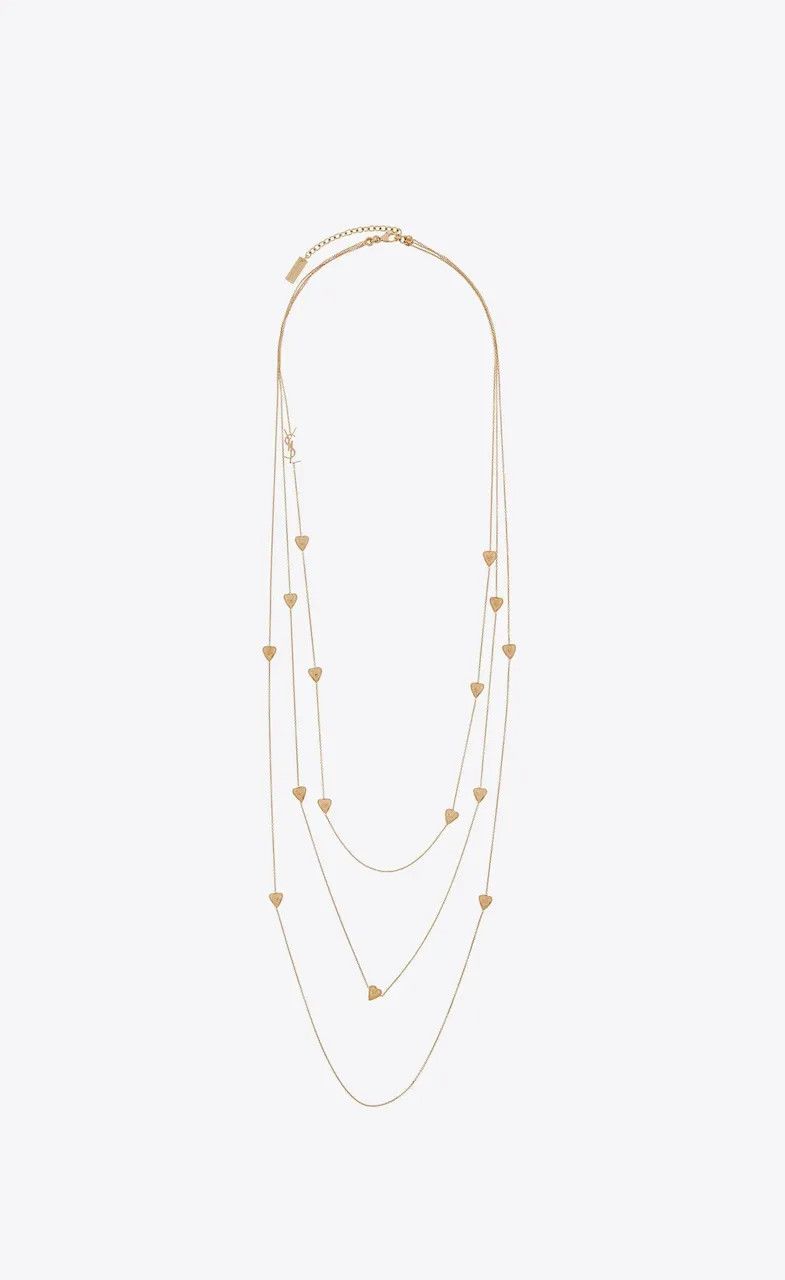 Saint Laurent Paris o1bcso1str1224 Size: OS/Three Row Necklace in Silver Size ONE SIZE - 1 Preview