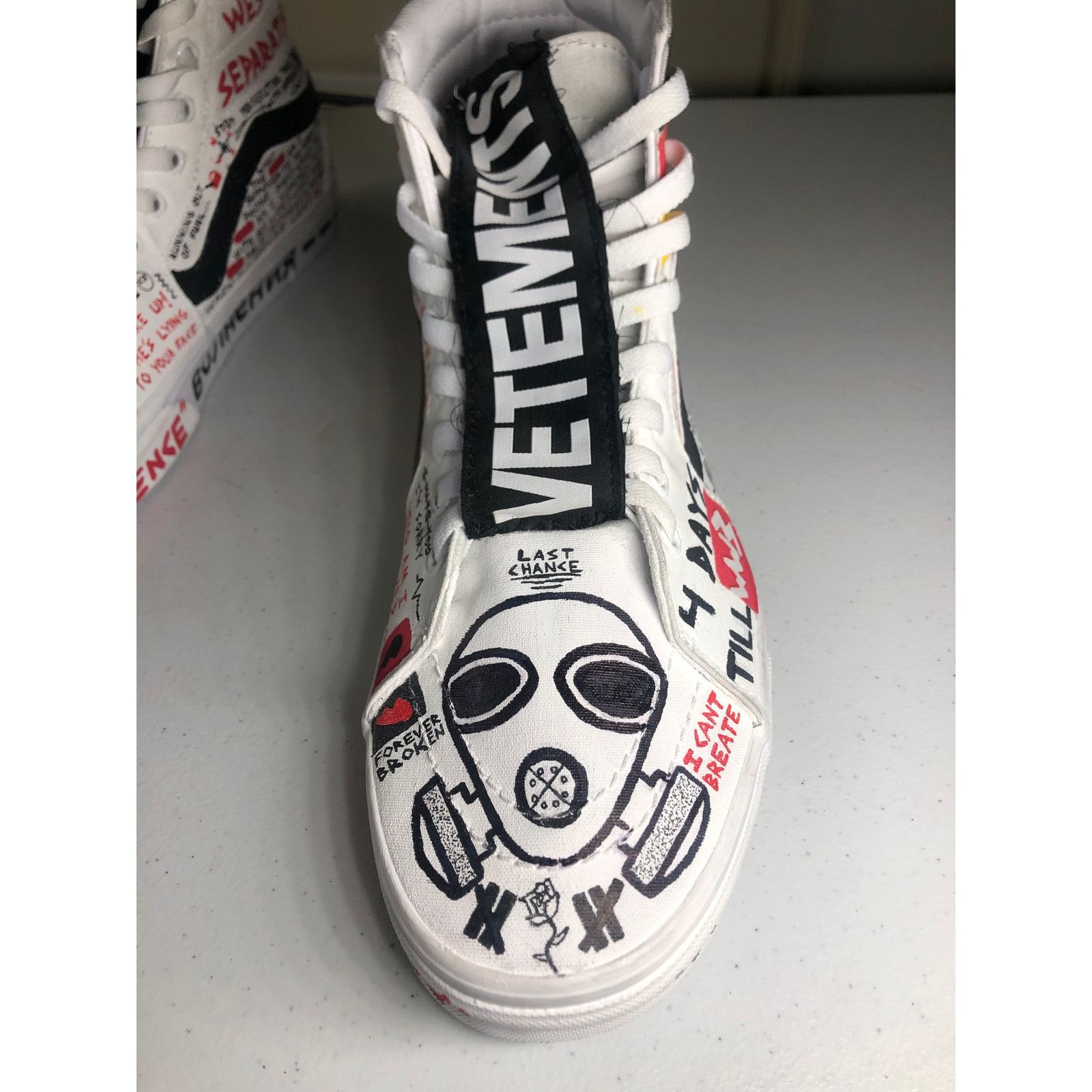 Vans Custom Hand Painted Vans Sk8-High, Size 11.5 Size US 11.5 / EU 44-45 - 9 Thumbnail