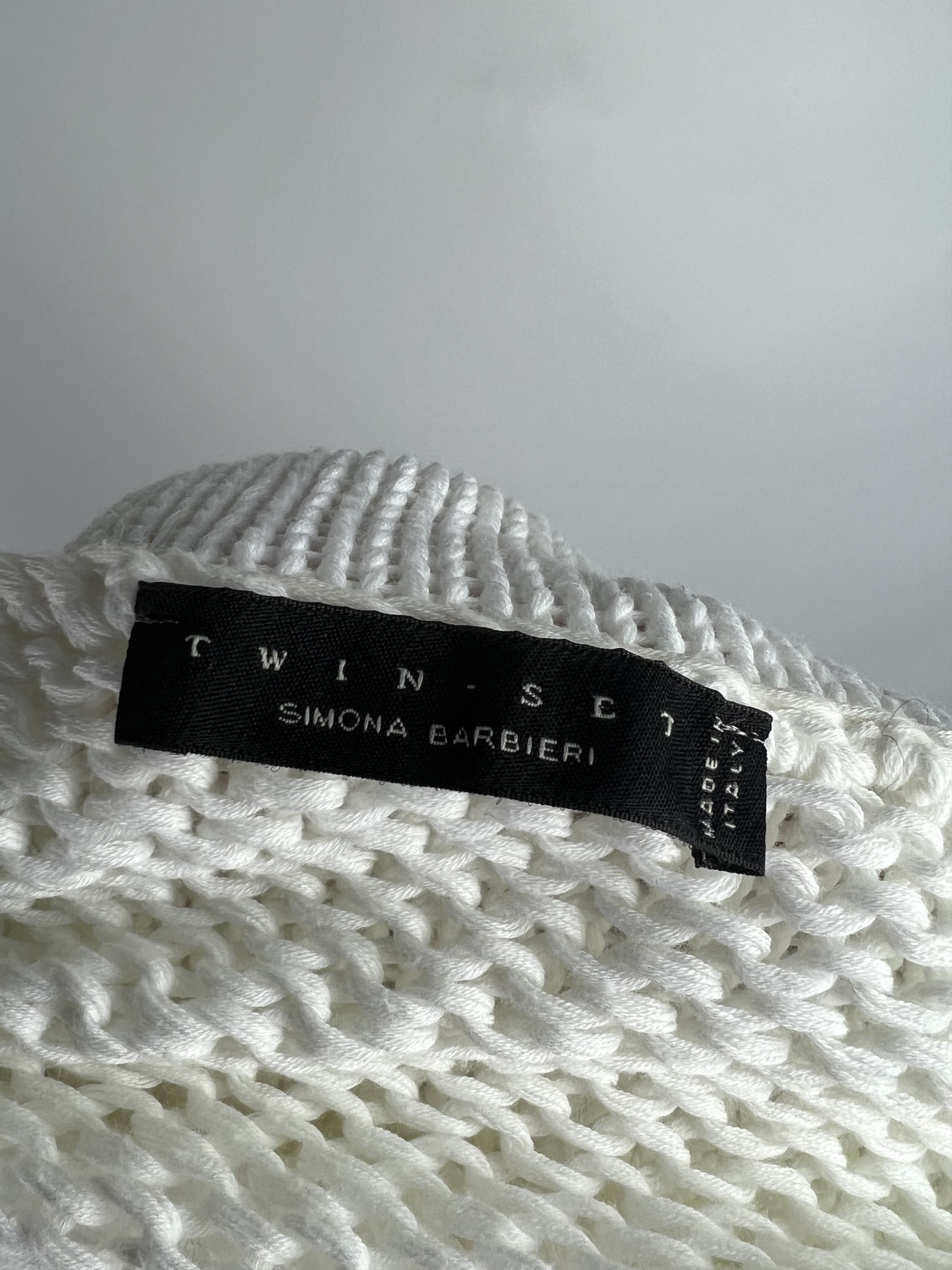 TWINSET Twinset Simona Barbieri Mesh Knit Sweater Oversized Size ONE SIZE - 9 Thumbnail