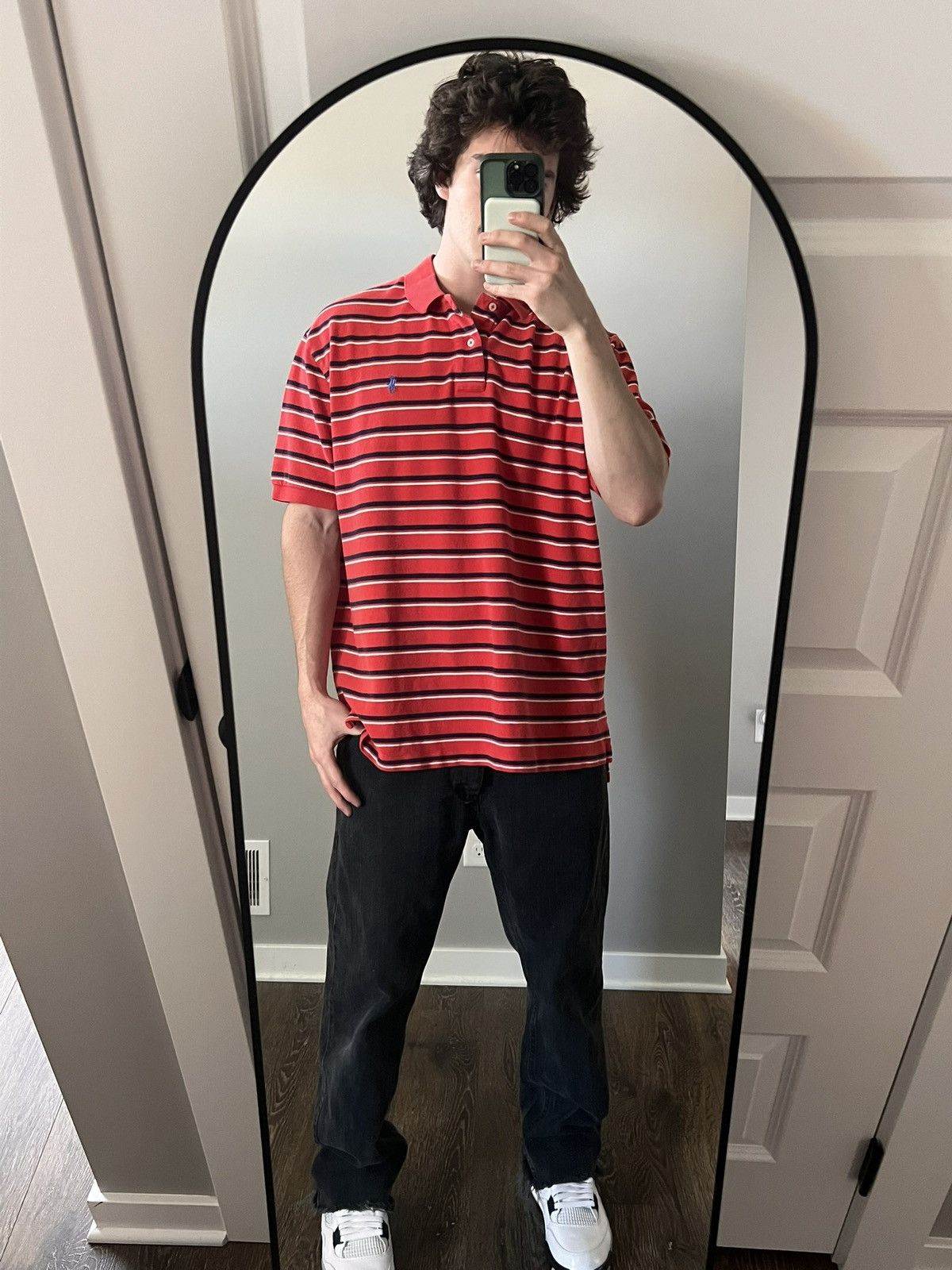 Polo Ralph Lauren Polo Ralph Lauren Red Striped Shirt Size US XL / EU 56 / 4 - 7 Thumbnail