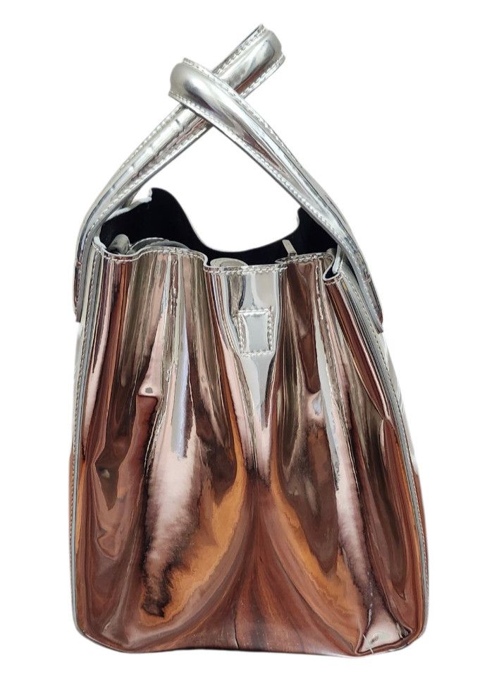 Other X NIHILO Silver Metallic Tote Bag Structured Modern Designer Size ONE SIZE - 11 Thumbnail