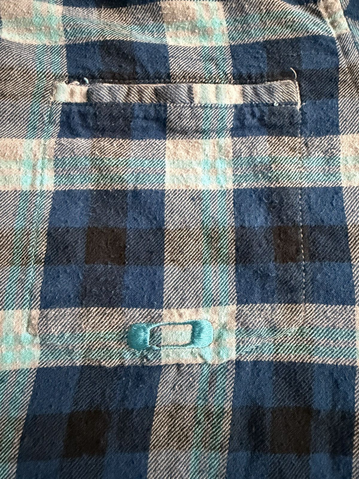 Oakley Oakley Flannel Shirt Blue & Teal Cotton Button Up Outdoor Size US L / EU 52-54 / 3 - 2 Thumbnail