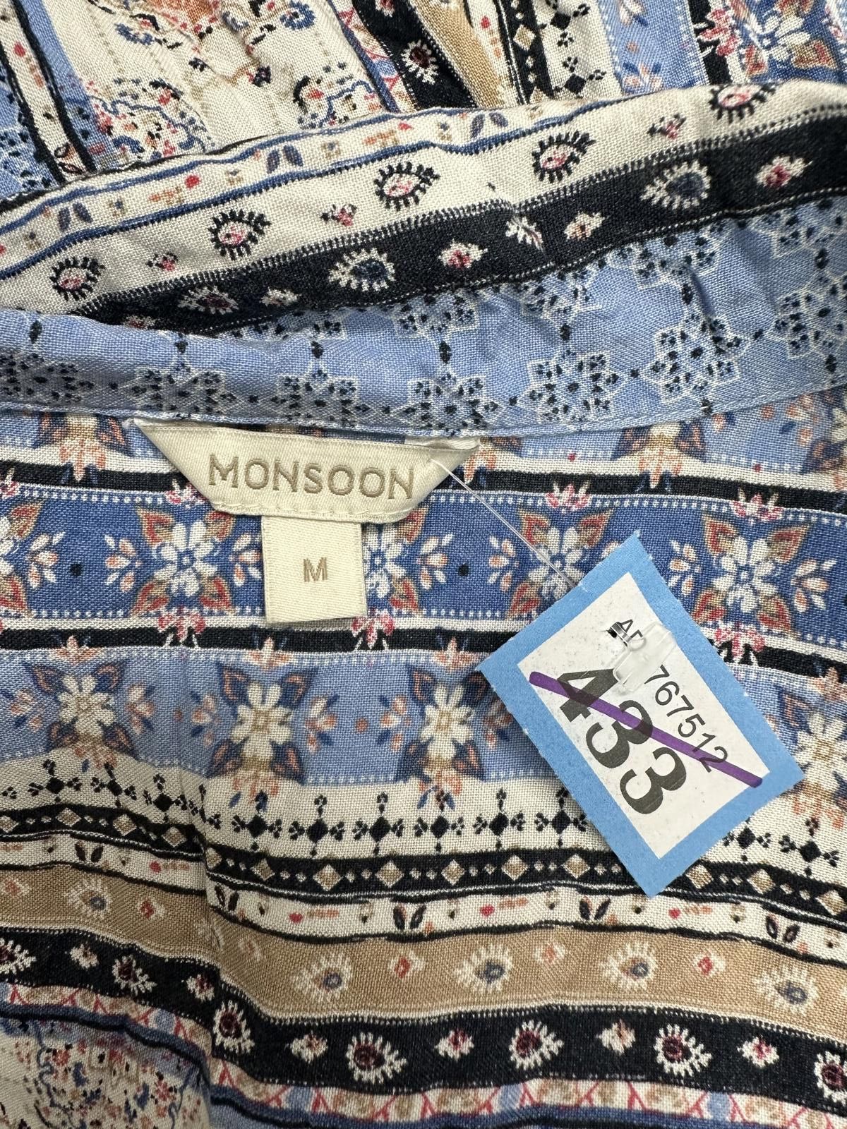 Other Monsoon Patterned Long Sleeve Button-Down Dress Size M / US 6-8 / IT 42-44 - 4 Thumbnail