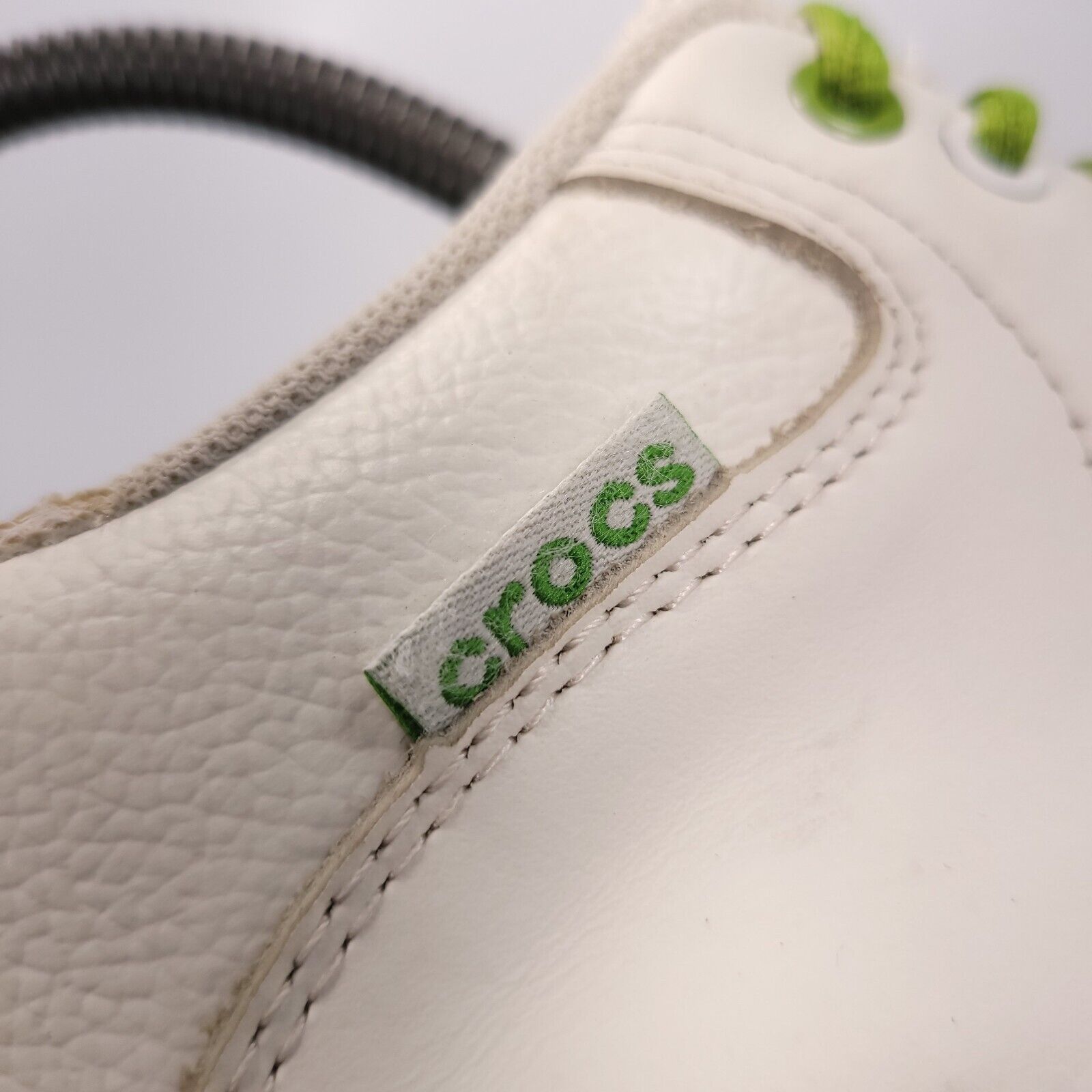 Crocs Crocs Athletic Leather Golf Shoe Mens Size 8 White Green Size US 8 / EU 41 - 8 Thumbnail