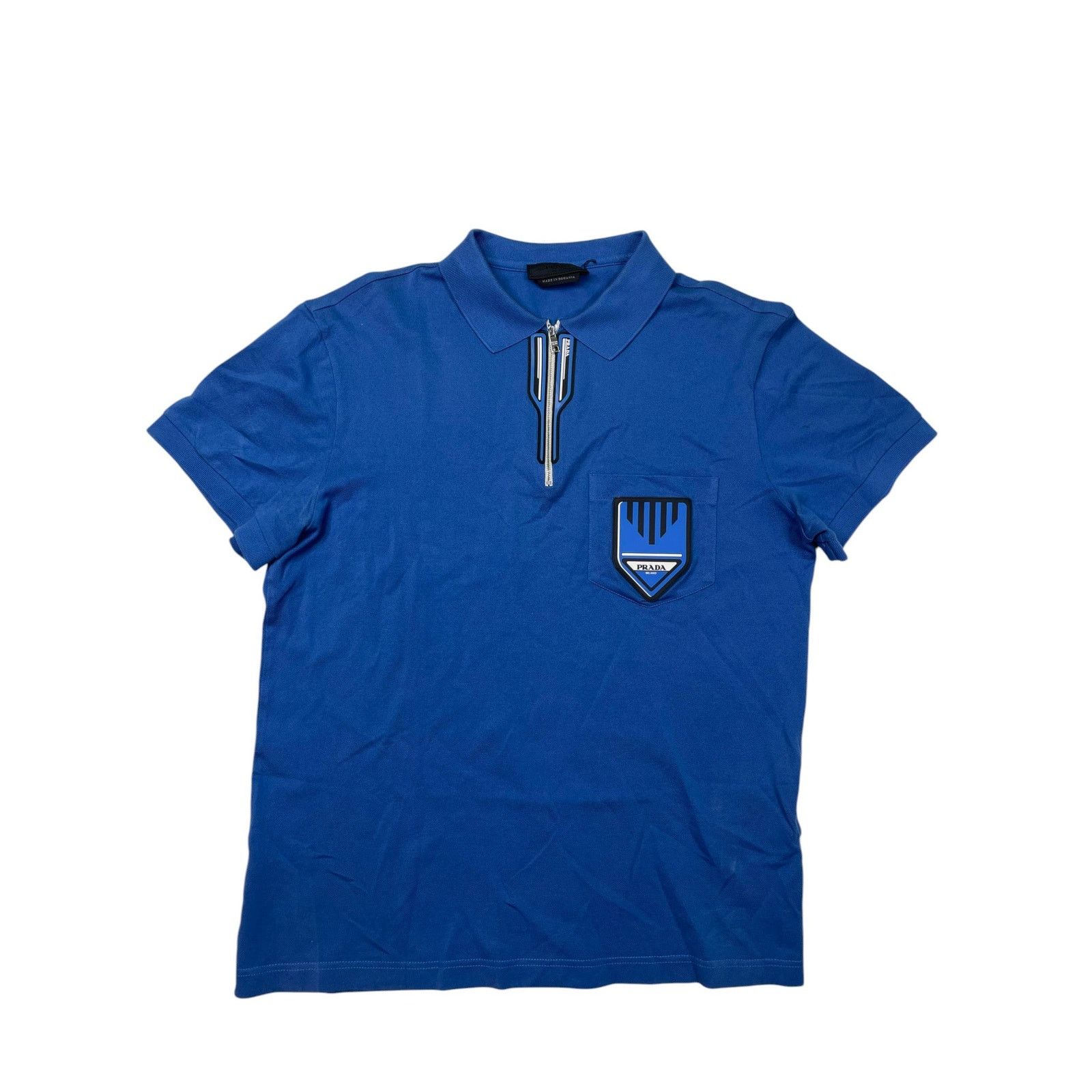 Prada Prada Zip Polo Royal Blue Size US S / EU 44-46 / 1 - 1 Thumbnail