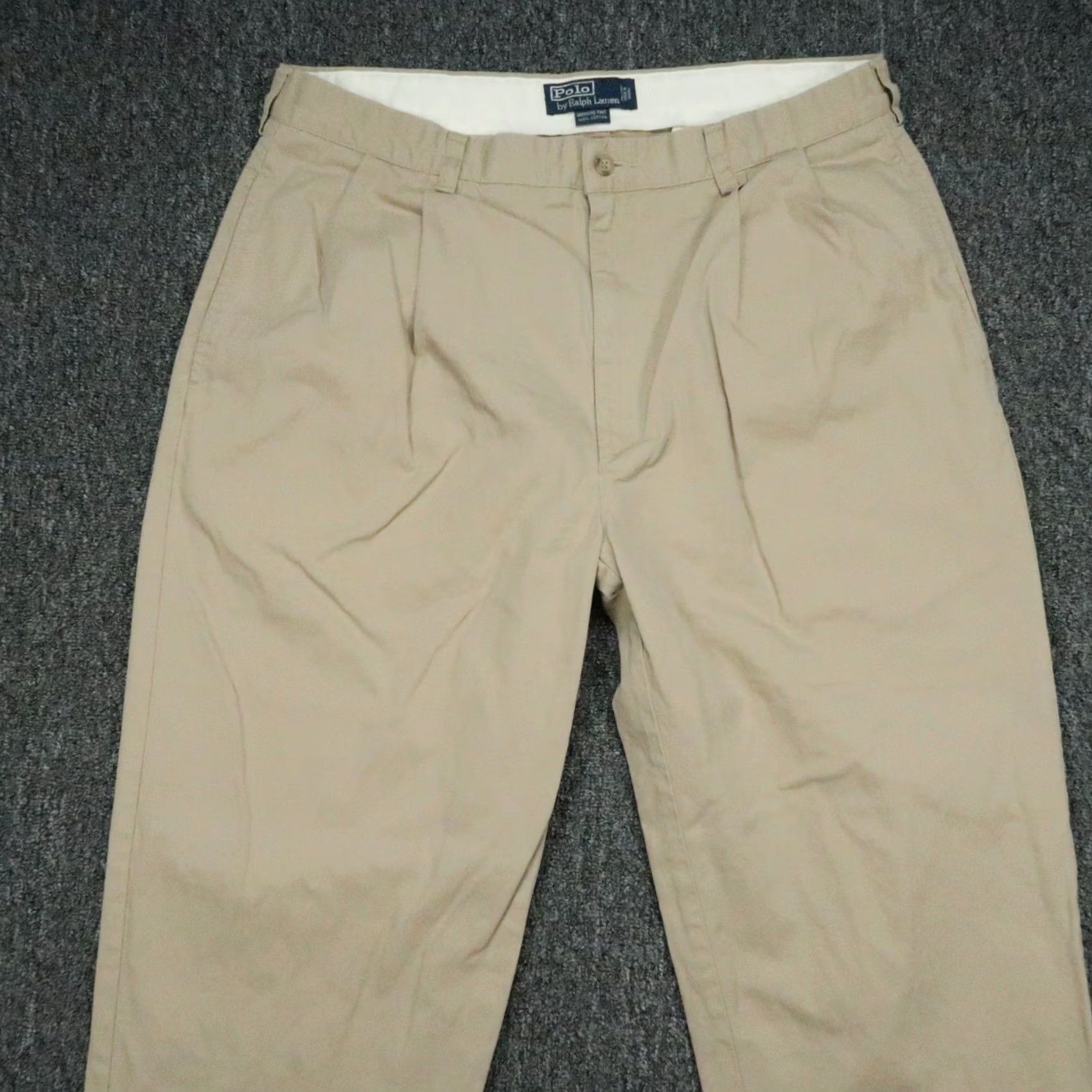 Polo Ralph Lauren Polo Ralph Lauren Pants Mens 35x30 Beige Hammond Double Pleat Chino Trouser Size US S / EU 44-46 / 1 - 2 Thumbnail