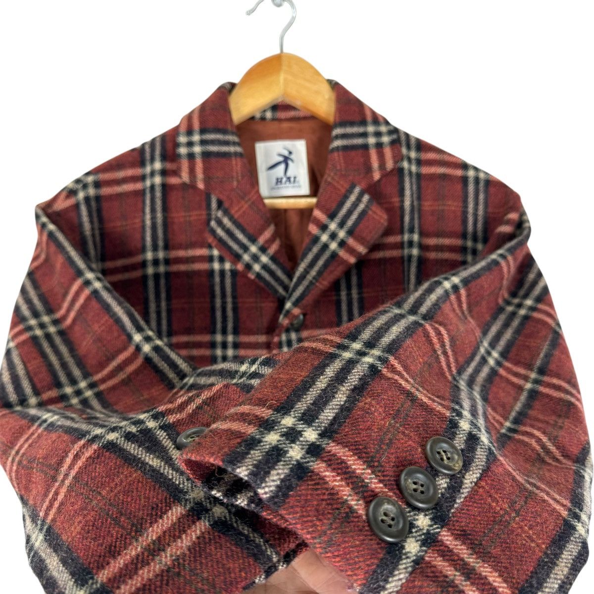 Hai Sporting Gear × Issey Miyake 🌟HAI SPORTING GEAR ISSEY MIYAKE TARTAN JACKET Size M / US 6-8 / IT 42-44 - 3 Thumbnail
