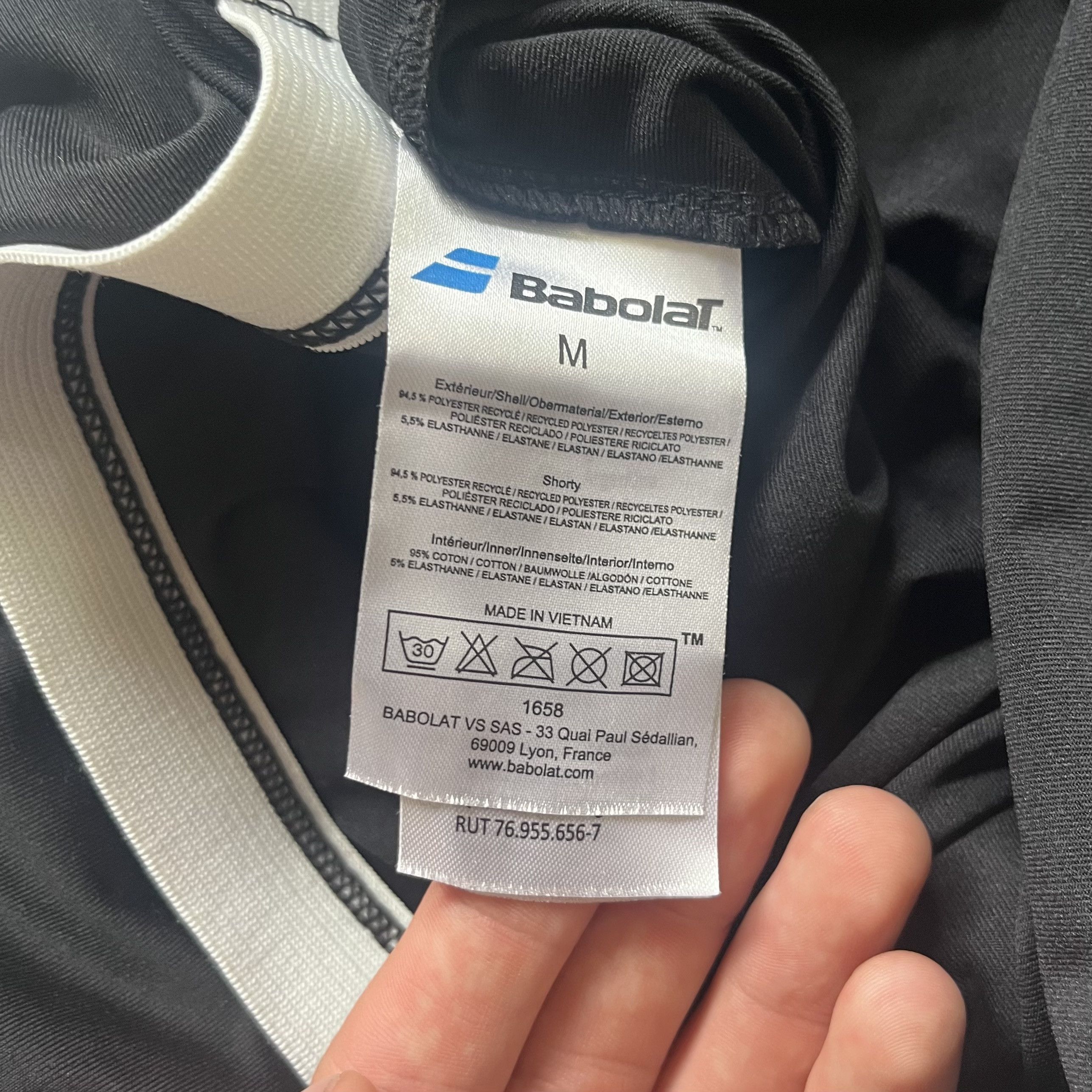 Other Babolat Double Layer Black and White Biker Shorts Size 28" / US 6 / IT 42 - 7 Thumbnail