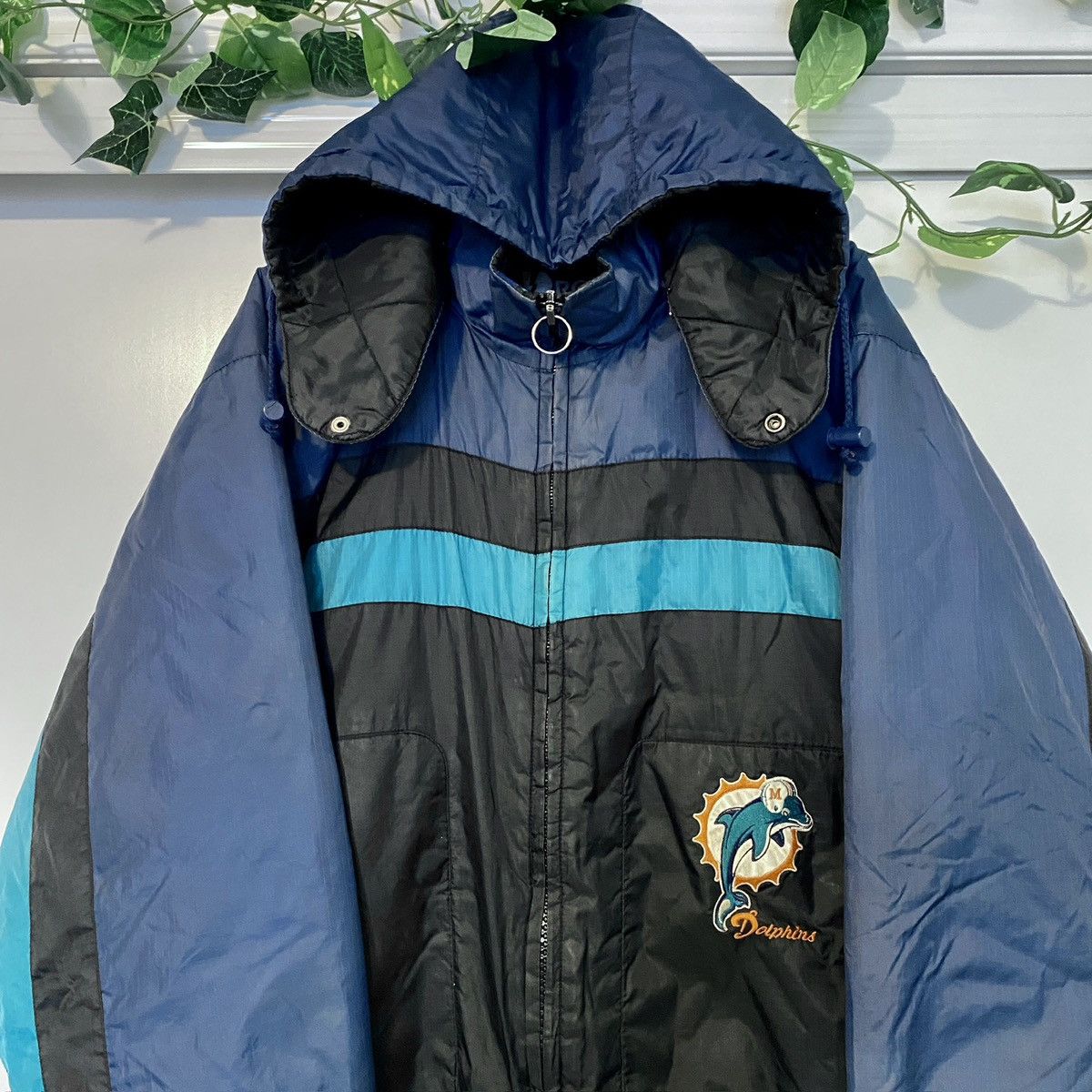 NFL Pro Player Miami Dolphins Jacket Size M Teal Vintage 90s Size US M / EU 48-50 / 2 - 2 Thumbnail