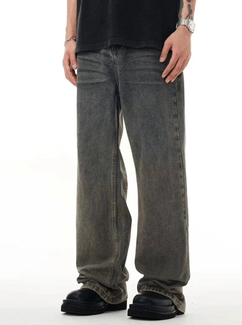 Japanese Brand × Jean Washed distressed all-match loose straight bootcut jeans Size US 32 / EU 48 - 2 Thumbnail