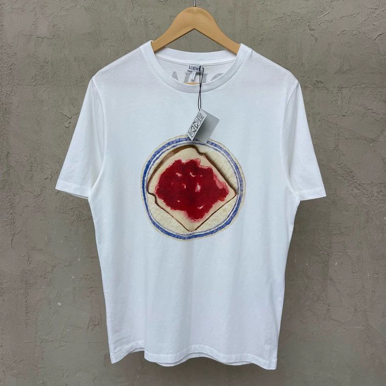 Loewe loewe White Jam Toast Logo Short Sleeve 2506-Nextarrow Size US S / EU 44-46 / 1 - 4 Thumbnail