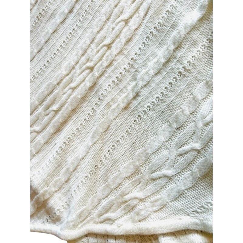Other Metaphor Cream Asymmetrical Cable Knit Sweater XL Cottage Size XL / US 12-14 / IT 48-50 - 4 Thumbnail