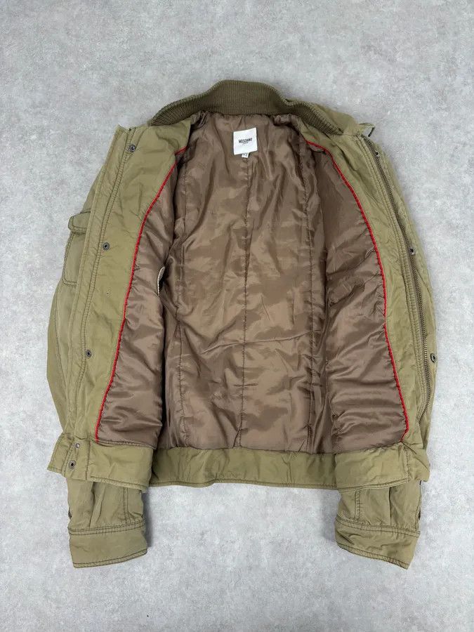 Moschino 2000s Moschino Khaki Bomber Jacket Nylon Cargo Pocket Size US L / EU 52-54 / 3 - 7 Thumbnail