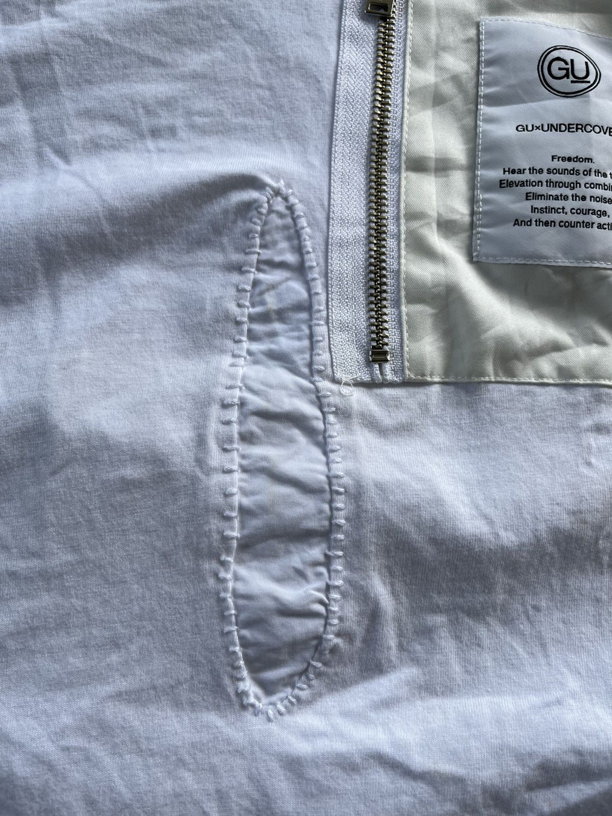 GU × Japanese Brand × Undercover GU X UNDERCOVER SASHIKO CUSTOME SINGLE POCKET TEE Size US M / EU 48-50 / 2 - 5 Thumbnail