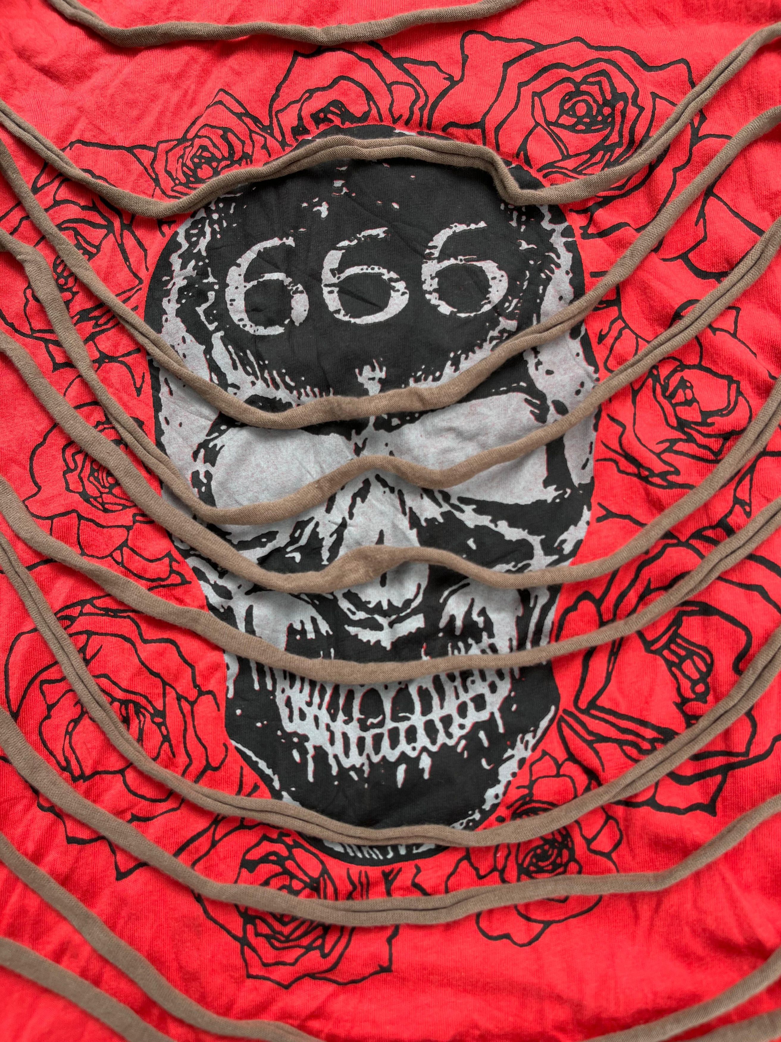 If Six Was Nine × Japanese Brand × Le Grande Bleu (L.G.B.) 666 Satanic Skull Cross Gothic Bodysuit Size M / US 6-8 / IT 42-44 - 6 Thumbnail