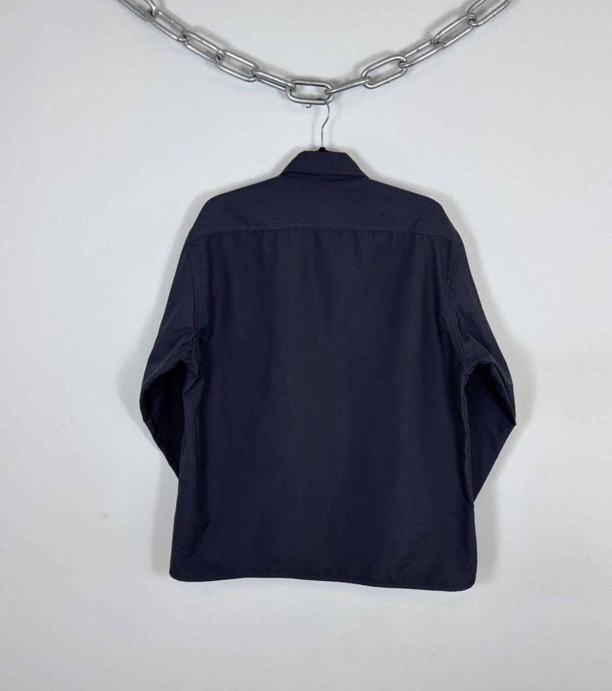 Trussardi Vintage Trussardi Jeans Men’s Navy Grey Long Sleeve Shirt Size US L / EU 52-54 / 3 - 16 Thumbnail