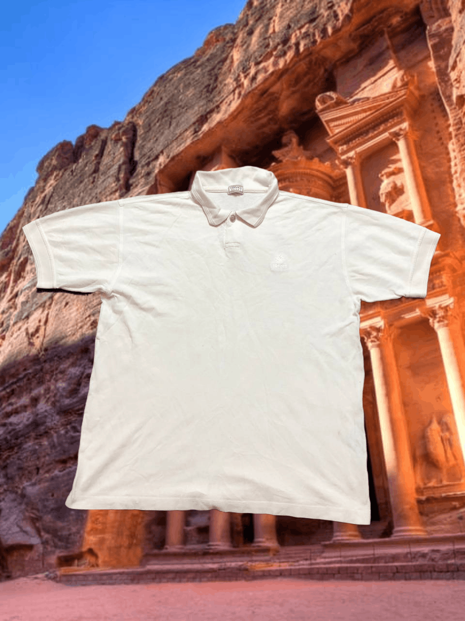 Versace Vintage Polo white Versace Sport luxury Y2K T-Shirt Size US L / EU 52-54 / 3 - 1 Thumbnail