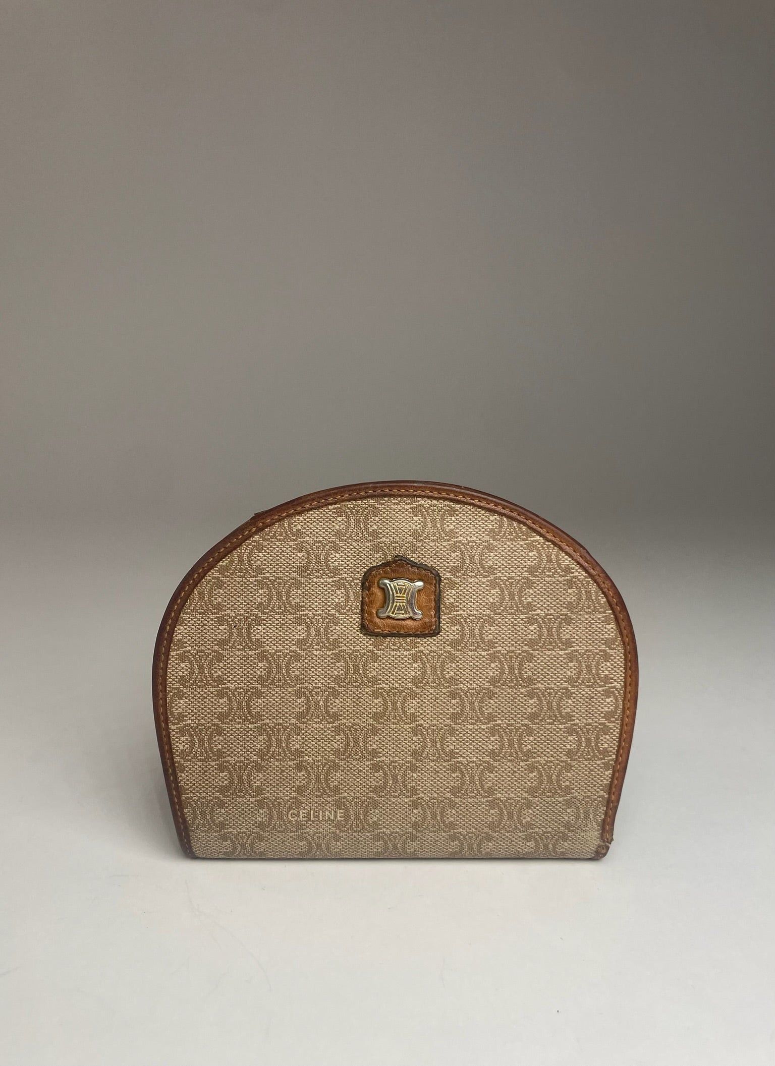 Celine Vintage Paris Leather Monogram Wallet Beige Brown Size ONE SIZE - 1 Thumbnail