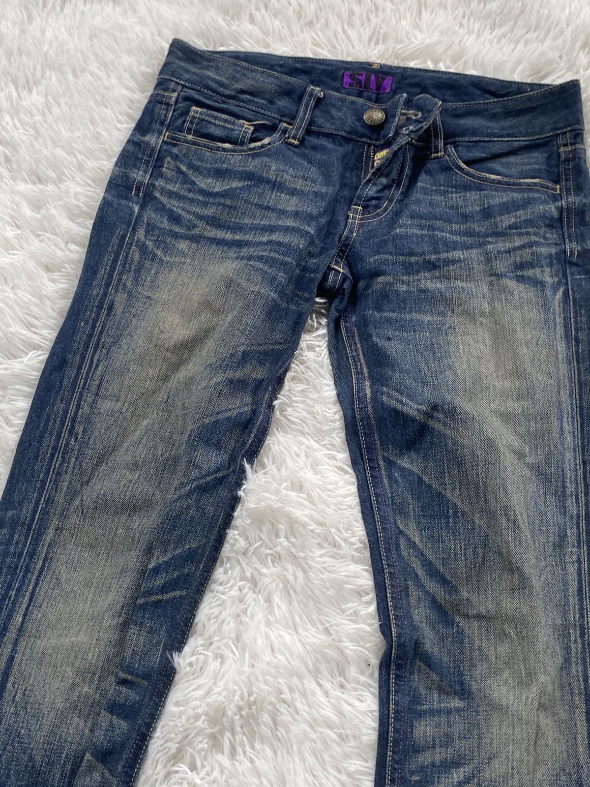 Japanese Brand × Sly Guild 🔥SALE🔥Vintage Sly Distressed Blue Wash Denim Jeans Size 30" / US 8 / IT 44 - 5 Thumbnail