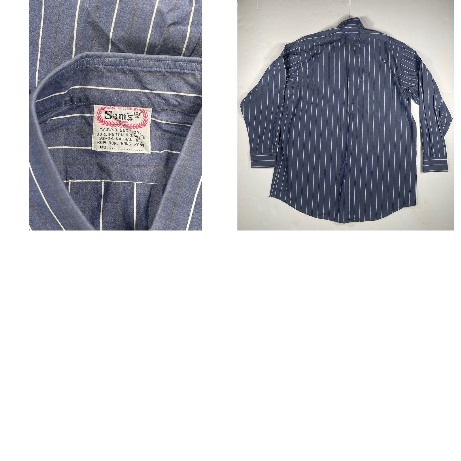 Vintage Sams Taylor Shirt Mens XL Long Sleeves Dress Casual Striped Front ButtonUp Size Size US XL / EU 56 / 4 - 8 Thumbnail