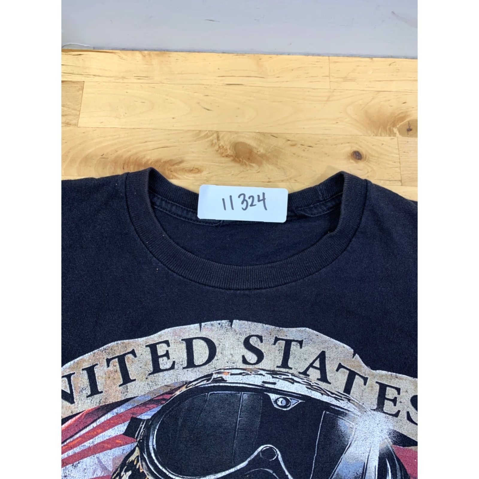 Vintage VINTAGE United States Bulldog Shirt Mens M Black USMC Military Crew Neck Shirt Size US M / EU 48-50 / 2 - 2 Thumbnail