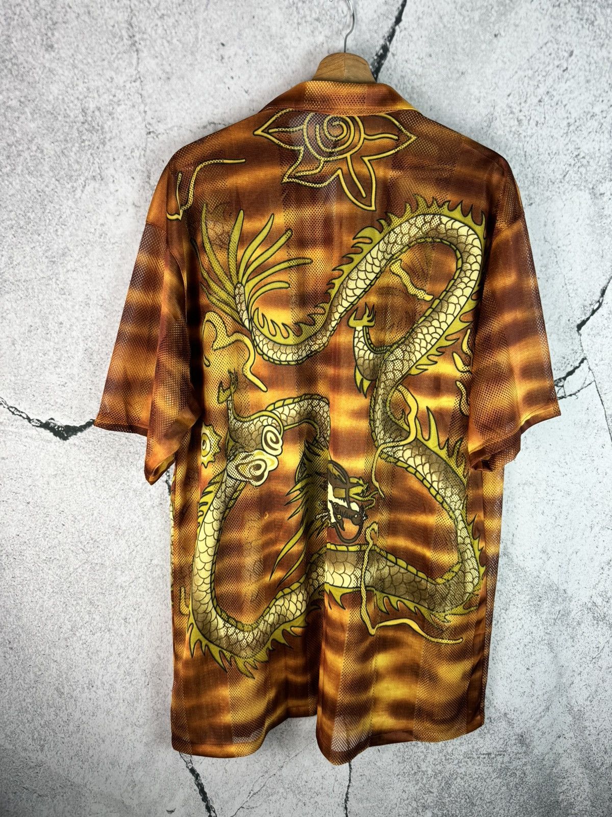 Vintage Y2K 2000s Japanese Dragon vs Snake Button Up Shirt Oversized Size US XXL / EU 58 / 5 - 2 Thumbnail