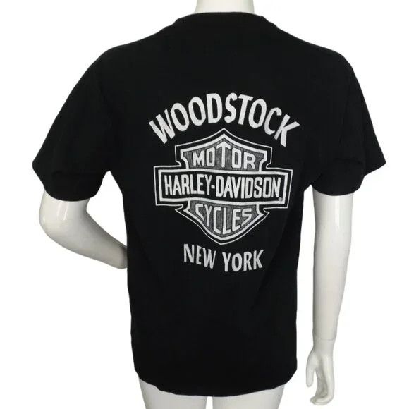 Harley Davidson 1988 Harley Davidson Tshirt, Attacking Eagle, Woodstock NY Size US L / EU 52-54 / 3 - 5 Thumbnail