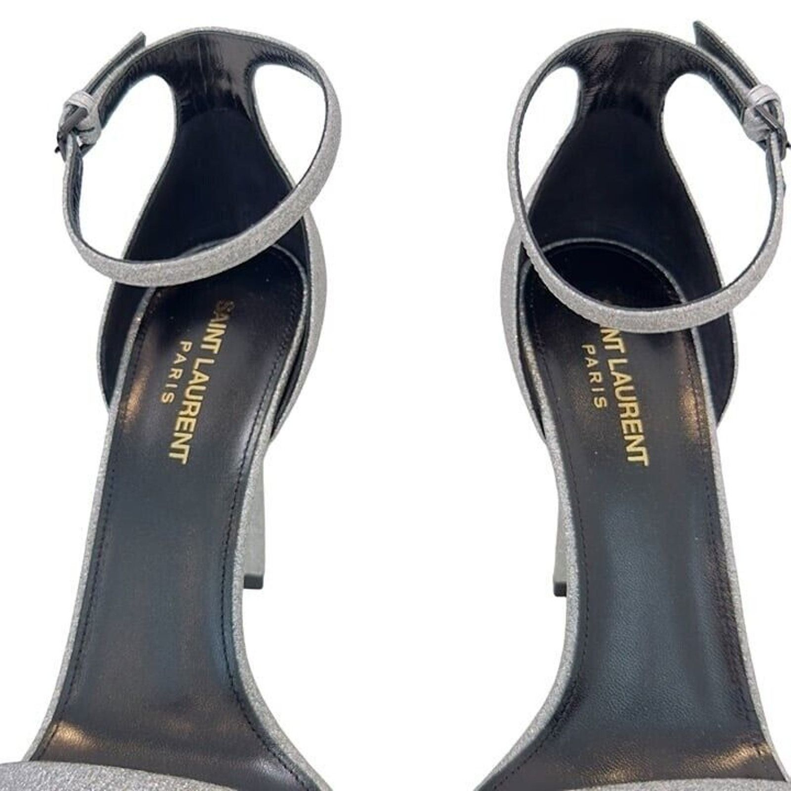 Saint Laurent Paris Saint Laurent Glitter Amber 105 Ankle Strap Sandals 38.5 Size US 8.5 / IT 38.5 - 5 Thumbnail