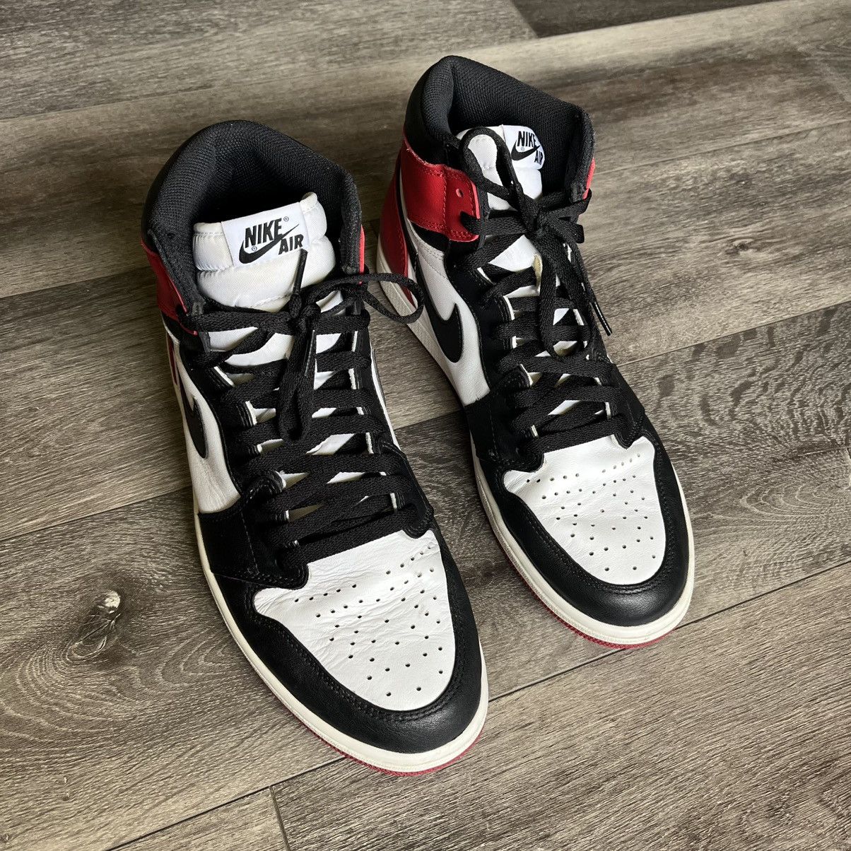 Jordan Brand Air Jordan 1 Retro High Black Toe 2016 Men’s Shoes Size 12 Size US 12 / EU 45 - 2 Thumbnail