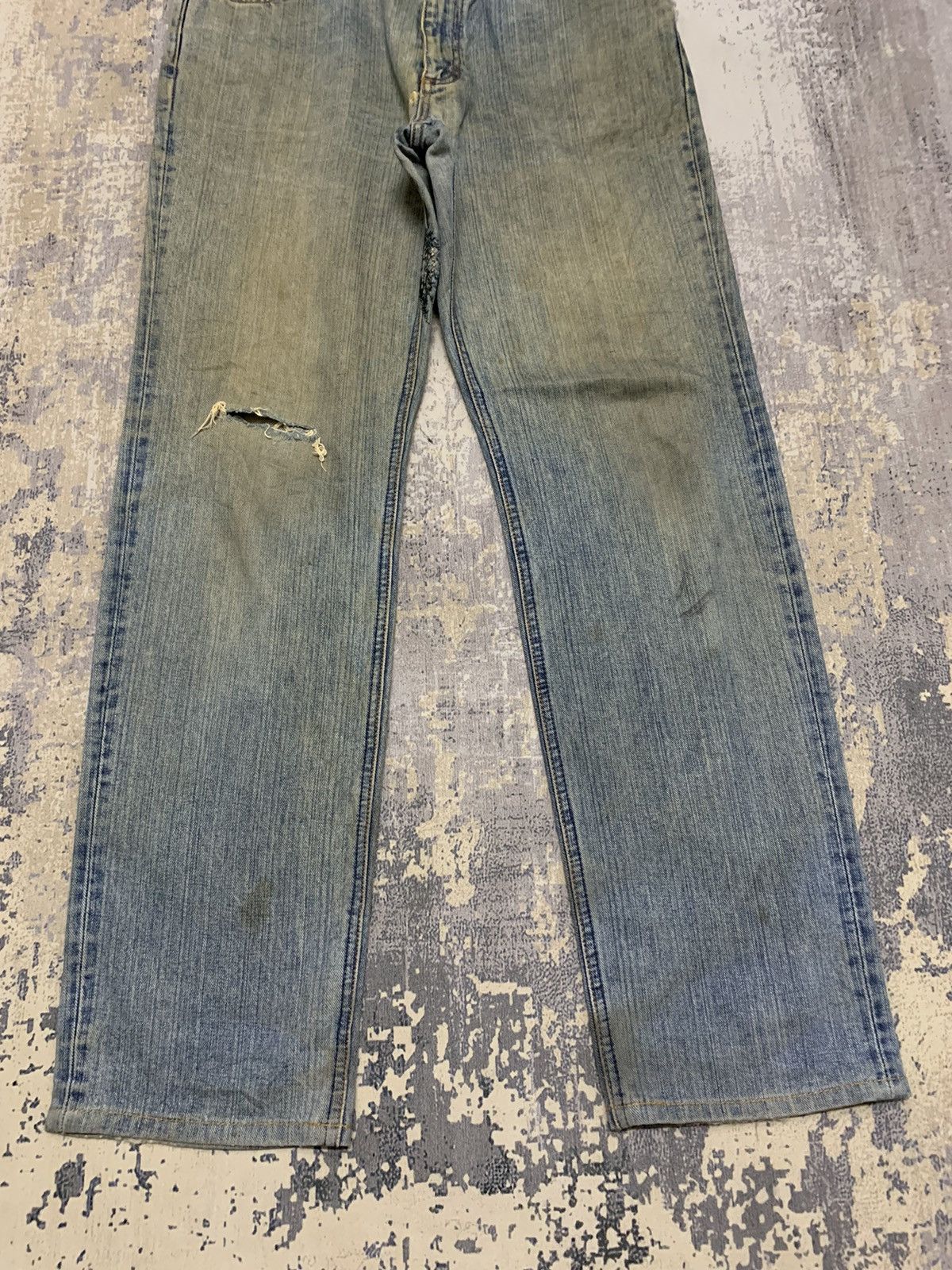 Lee Rusty LEE Distressed Denim Mud Wash Jean 33x31 Size US 33 - 4 Thumbnail