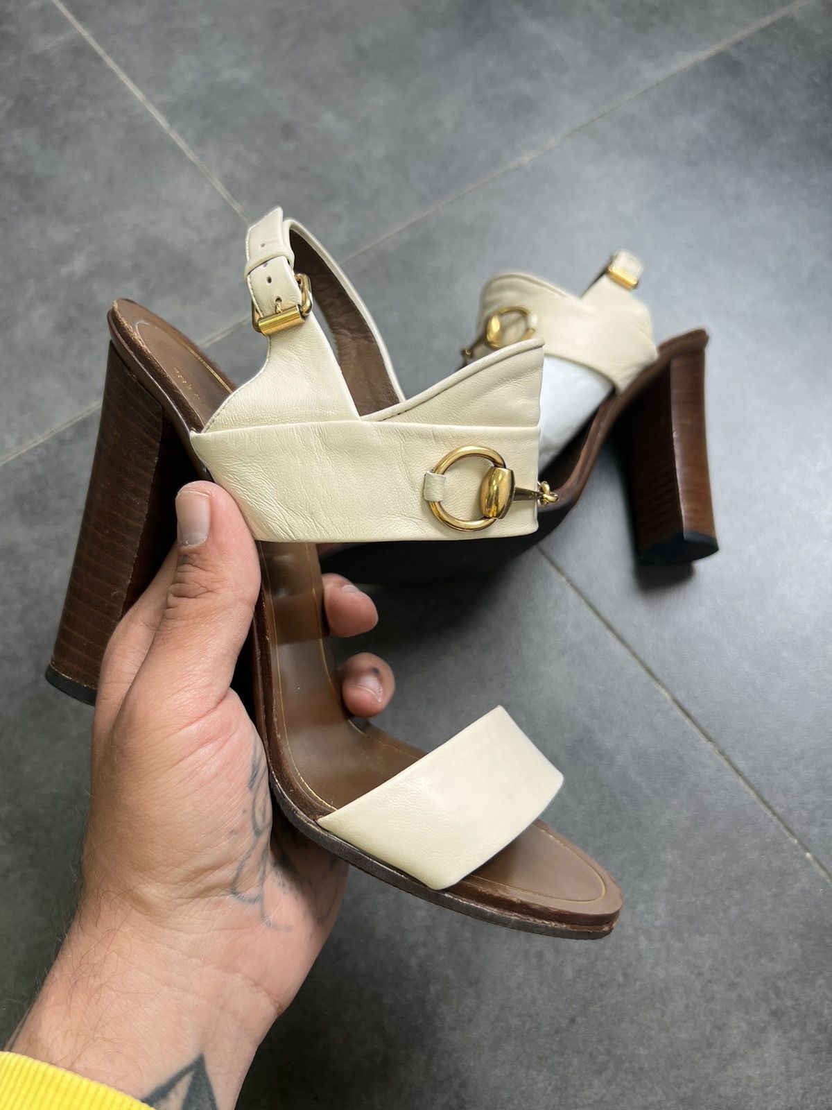 Gucci Vintage Gucci horsebit sandals Heels With Strap Ankle Size US 7 / IT 37 - 2 Thumbnail