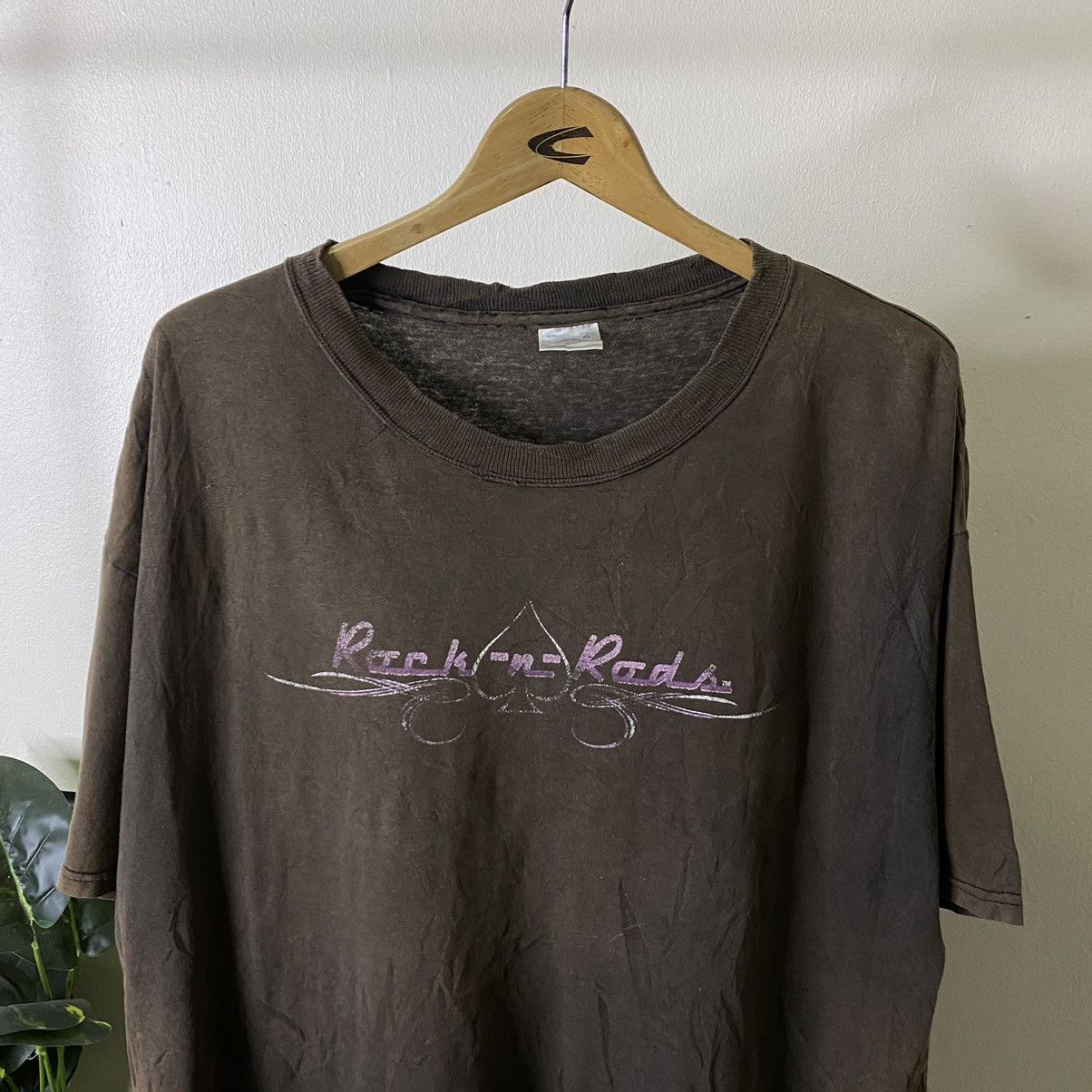 Vintage Vintage 1990s Rock & Rods Custom Pinstriping Sunfaded Tee Size US XL / EU 56 / 4 - 6 Thumbnail