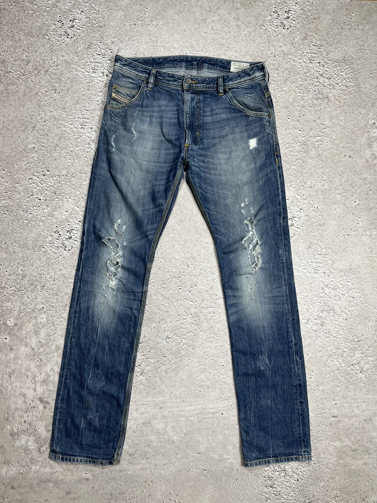 Diesel Diesel Krooley Distressed Faded Blue Denim Jeans Size 32 Size US 32 / EU 48 - 2 Thumbnail