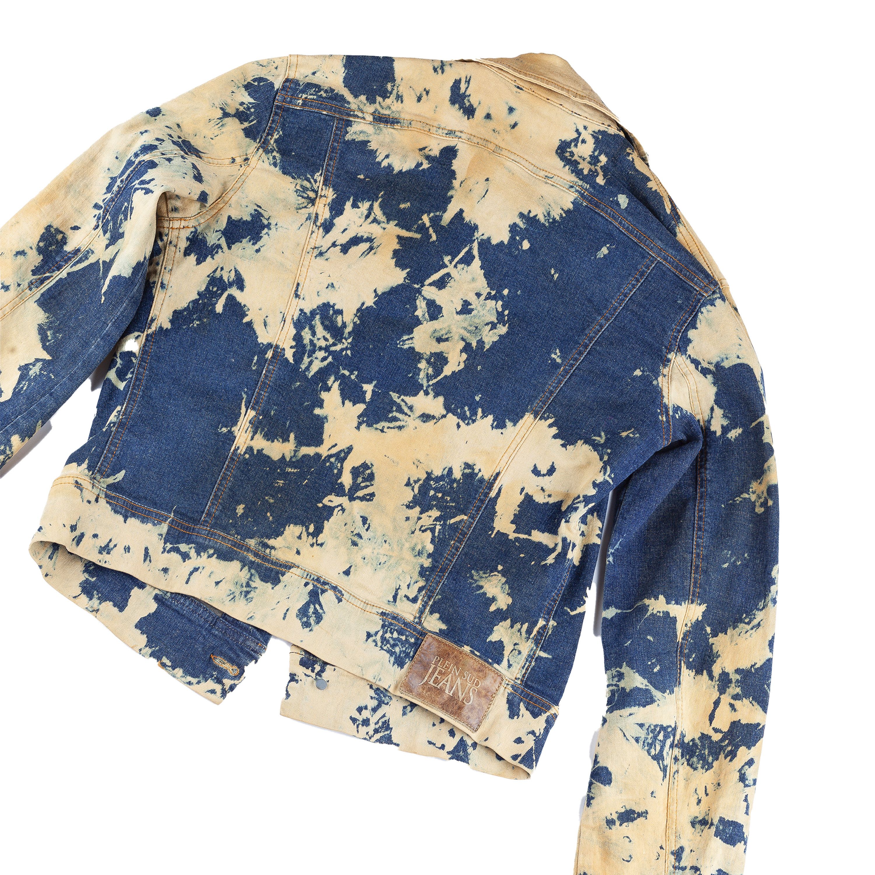 plein sud Plein Sud Bleached Acid Vintage Denim Jacket (M) Size M / US 6-8 / IT 42-44 - 2 Thumbnail