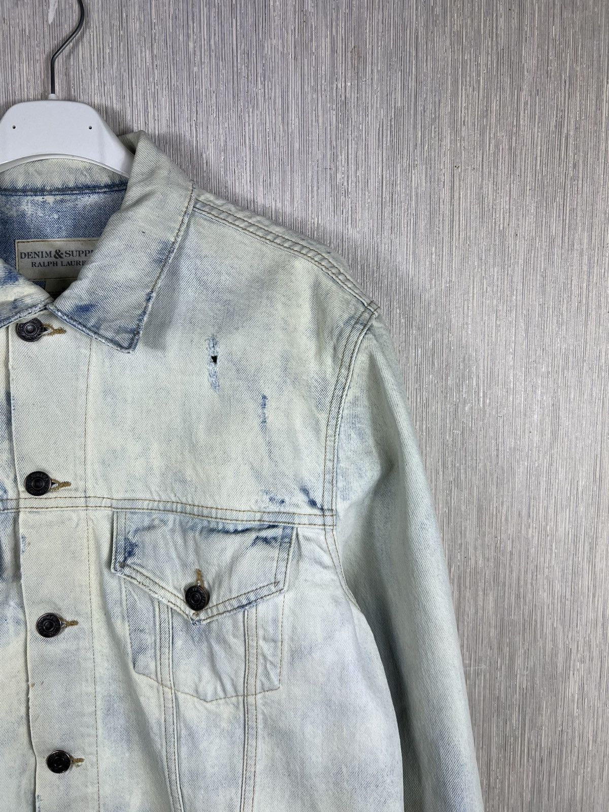 Denim & Supply Ralph Lauren Ralph Lauren denim & supply acid bleach skull denim jacket Size US M / EU 48-50 / 2 - 3 Thumbnail