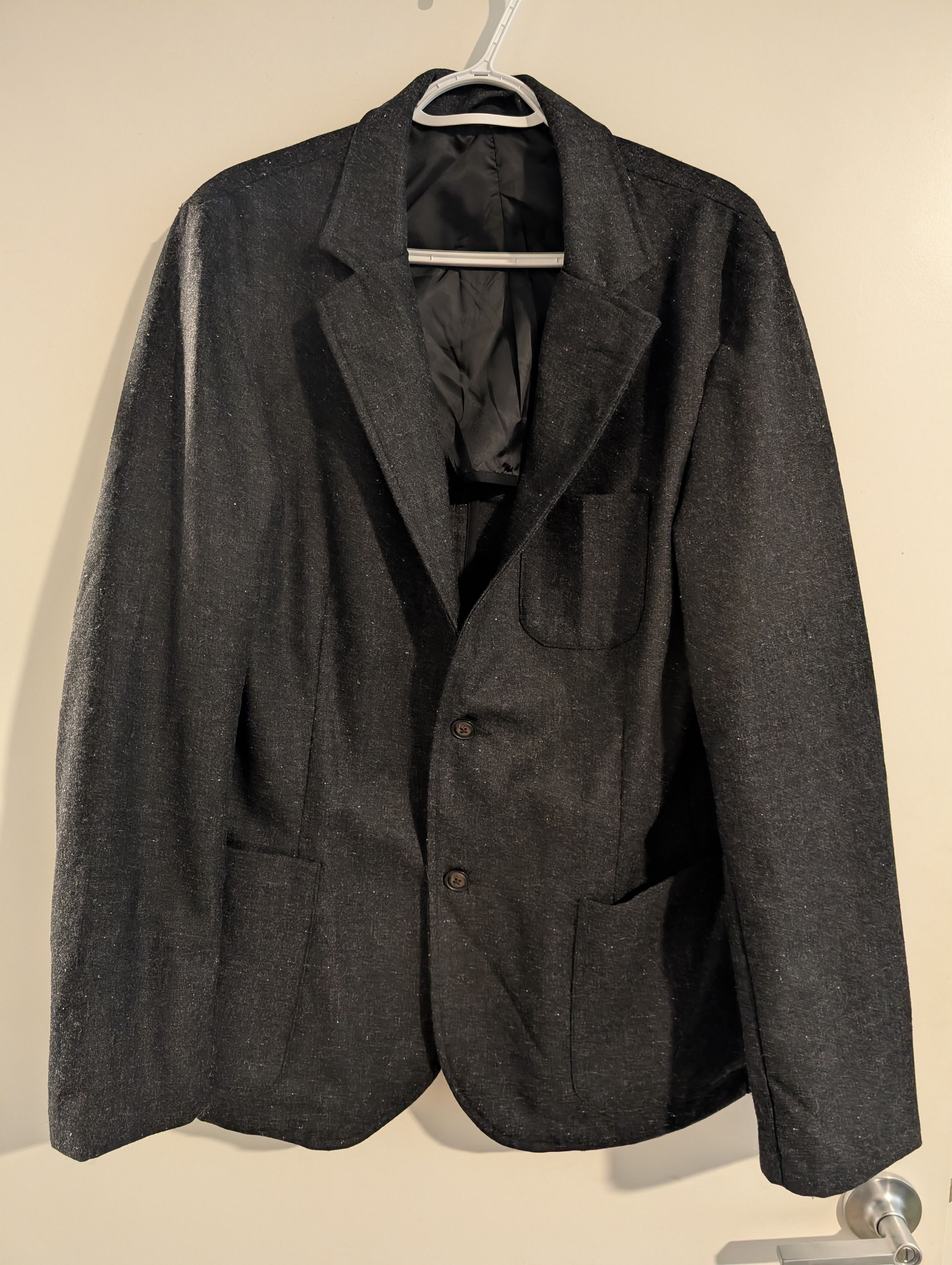 Charcoal Tweed Lined Blazer