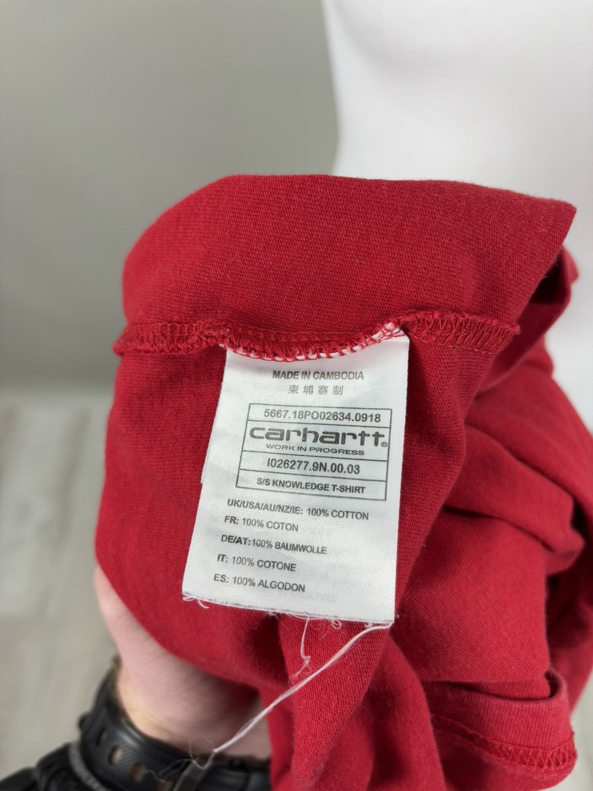 Carhartt Mens t shirt Carhartt Size S Color Red Size US S / EU 44-46 / 1 - 8 Thumbnail