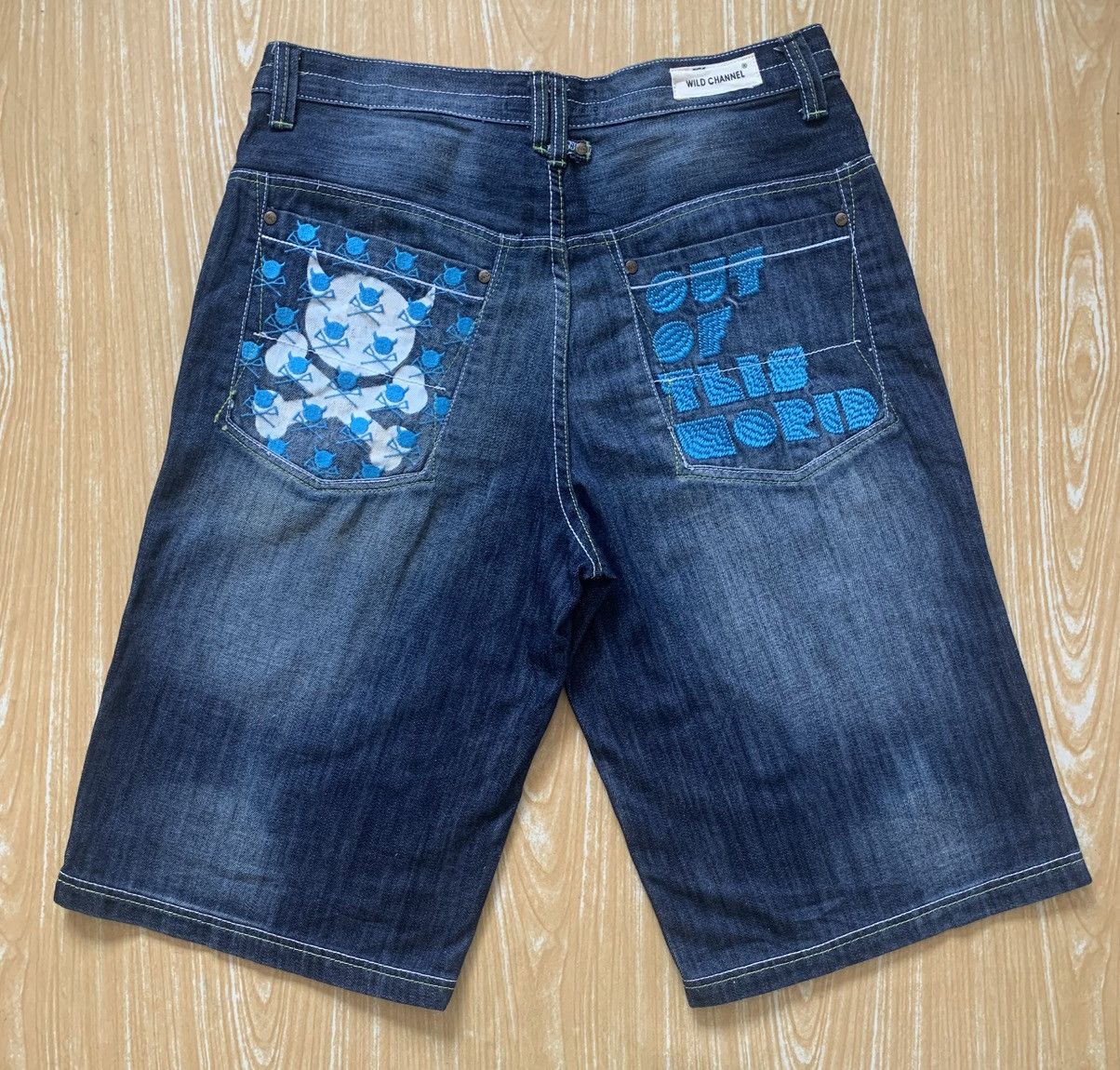 Japanese Brand Wild Channel Out Of This World Embroidered Baggy Short Pants Size US 34 / EU 50 - 6 Thumbnail