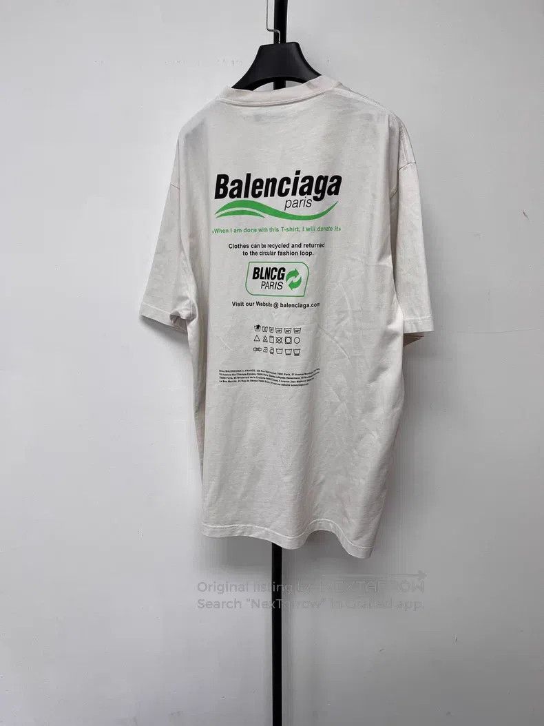 Balenciaga Balenciaga Logo print casual classic round neck short slee Size US XS / EU 42 / 0 - 2 Thumbnail